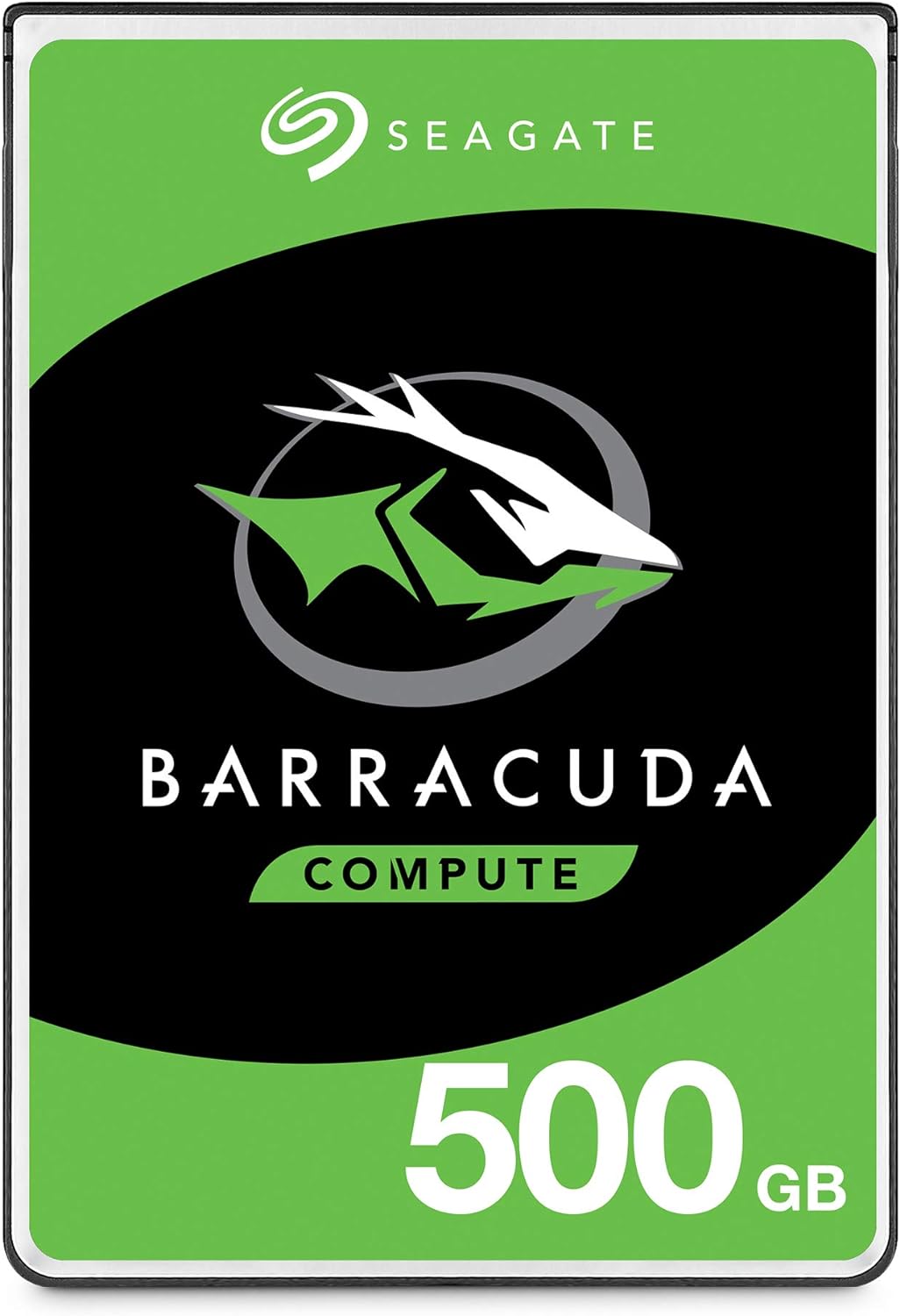 Seagate 500GB BarraCuda SATA 6Gb/s 128MB Cache 2.5-Inch 7mm Internal Hard Drive (ST500LM030) (Renewed)