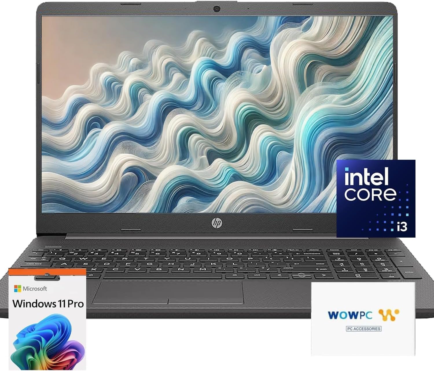 HP 15.6 FHD Display G9 Laptop with 12-Month Microsoft Suite • 64GB RAM • 2TB SSD • 13 Gen Core i3-1315U 6 core Processor • Upto 12 Hours Battery Life • Windows 11 Pro • w/WOWPC Recovery USB