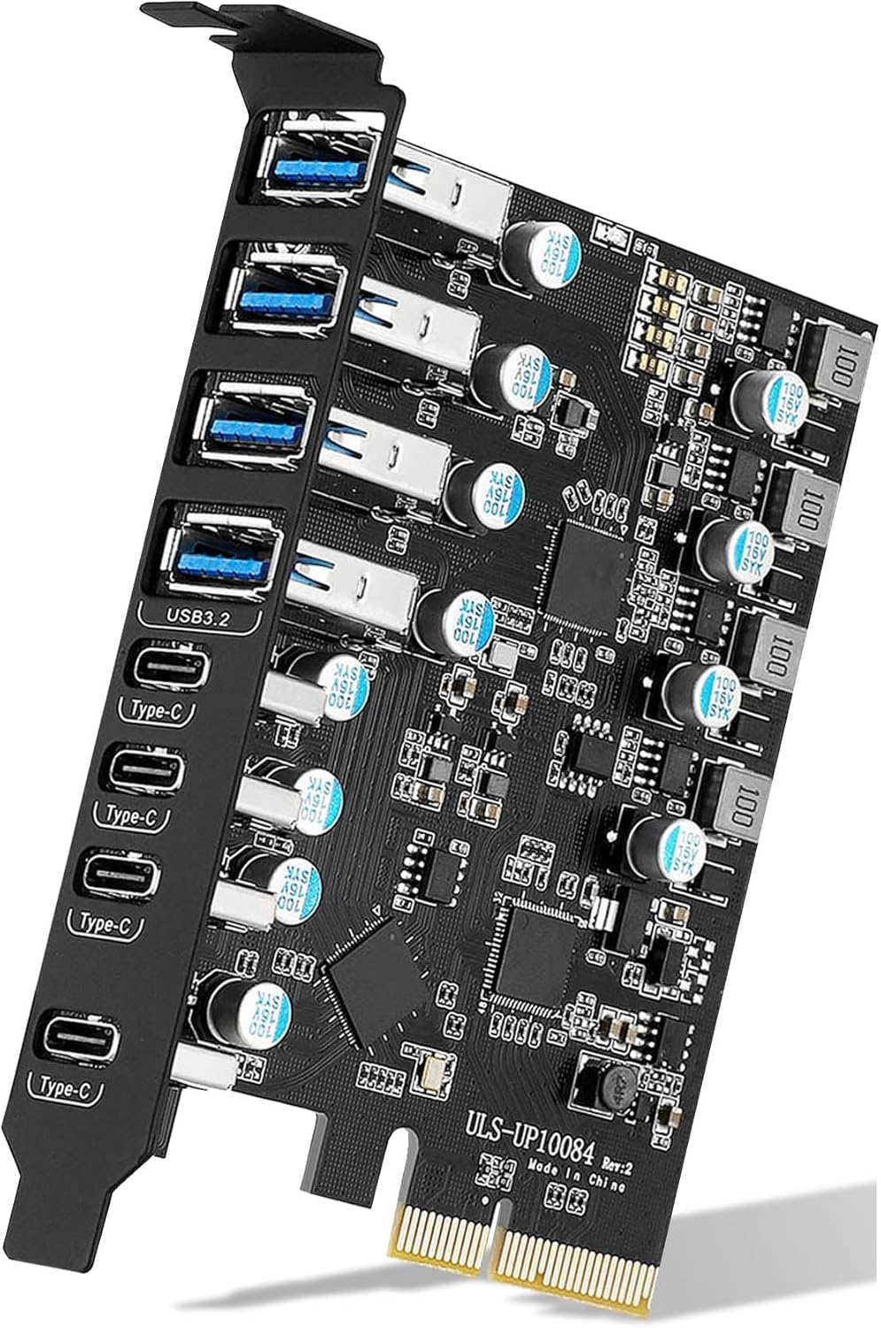 PCIe USB 3.2/3.1 Gen 2 Card 8 Ports (4X Type USB C – 4 USB A) Expansion Card 10Gbps USB C PCIe Card PC Internal USB hub for Windows 7/8/10 Linux and MacPro 4.1/5.1