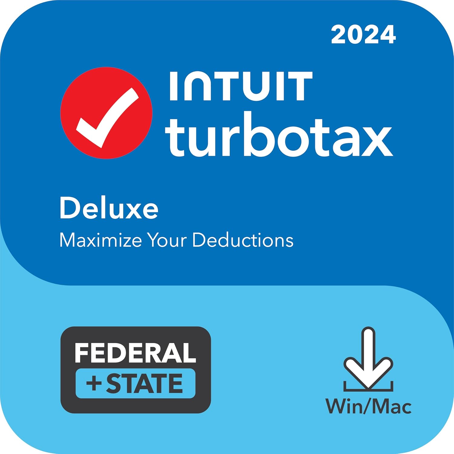 TurboTax Deluxe 2024 Tax Software, Federal & State Tax Return [PC/MAC Download]