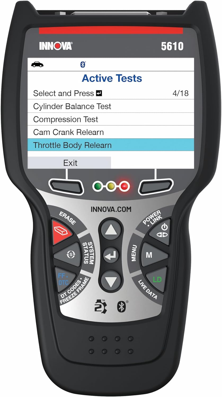 Innova 5610 OBD2 Bidirectional Scan Tool – Understand Your Vehicle, Pinpoint What’s Wrong, and Complete Your Repairs with Less Headache. Free Updates. Free US-Based Technical Support.