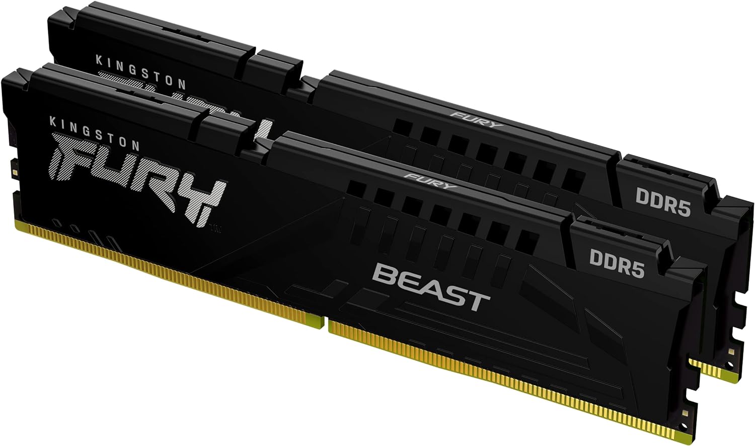 Kingston FURY Beast Black 16GB 5200MT/s DDR5 CL40 XMP 3.0 Ready Computer Memory (Kit of 2) KF552C40BBK2-16