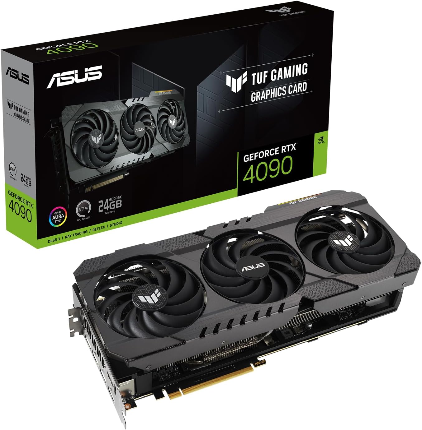 ASUS TUF GeForce RTX 4090 24GB OG Edition Gaming Graphics Card (NVIDIA GeForce RTX4090 DLSS 3, PCIe 4.0, 24GB GDDR6X, 2X HDMI 2.1a, 3X DisplayPort 1.4a, TUF-RTX4090-24G-OG-GAMING-GAMING.)