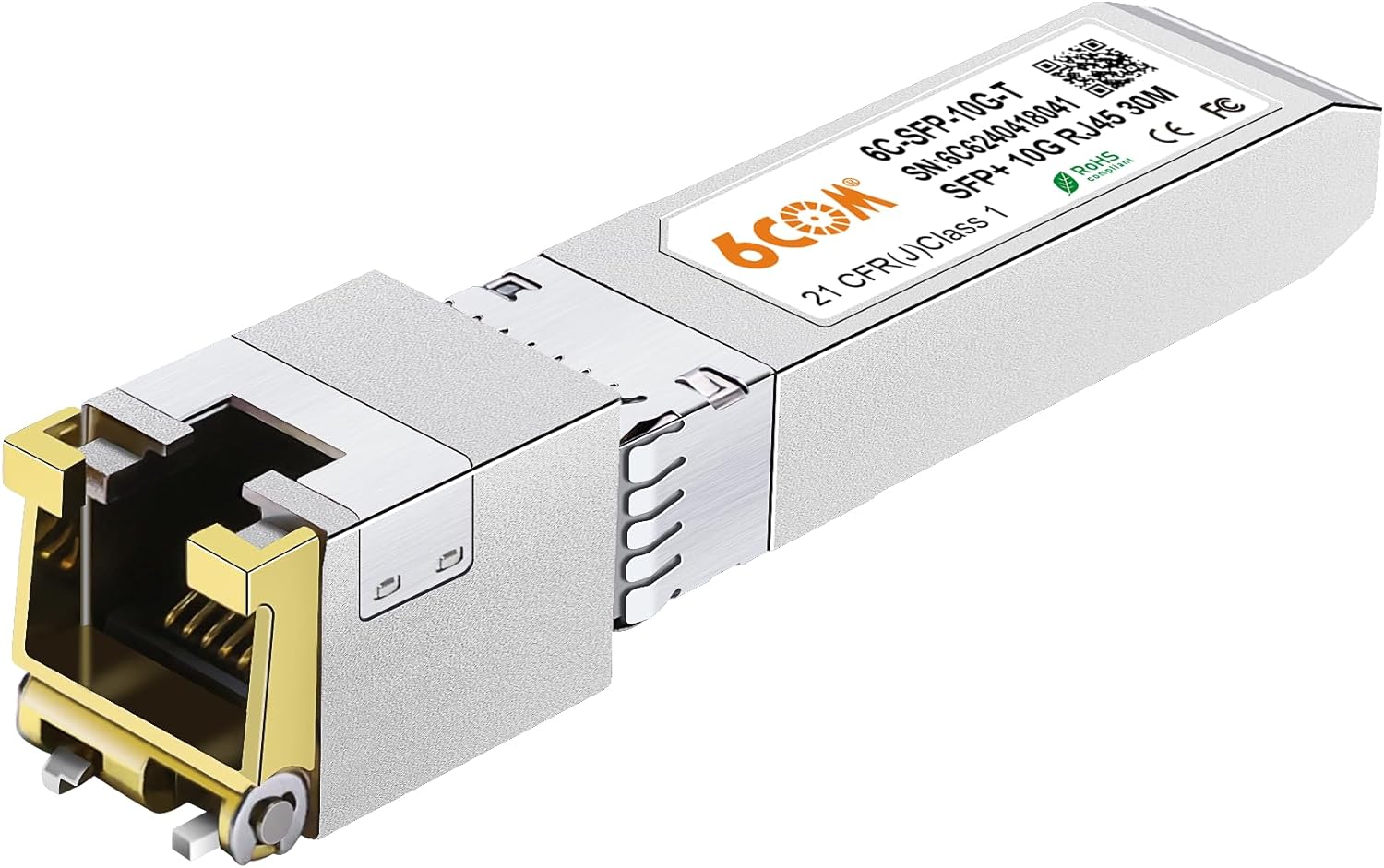 10GBase-T SFP+ Transceiver, 10G SFP+ to RJ45 Copper Module, CAT.6a/7, up to 30 Meters, for Cisco SFP-10G-T-S, Ubiquiti uacc-cm-rj45-mg, D-Link, Supermicro, MikroTik S+RJ10 and More