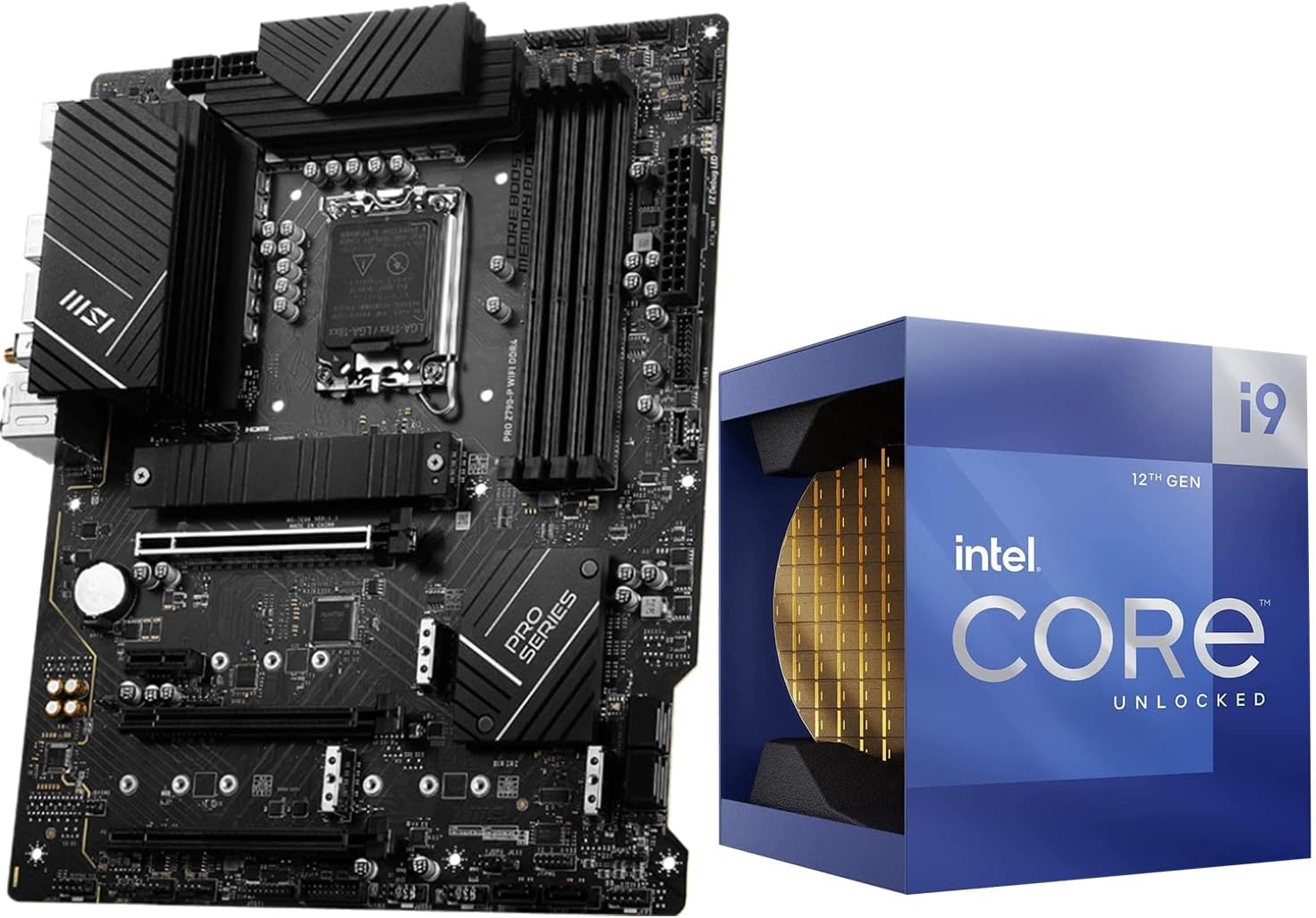 INLAND Micro Center Intel Core i9-12900K 16 (8P+8E) Cores up to 5.2 GHz Unlocked LGA 1700 Desktop Processor with Integrated Graphics Bundle with MSI PRO Z790-P WiFi DDR4 Motherboard