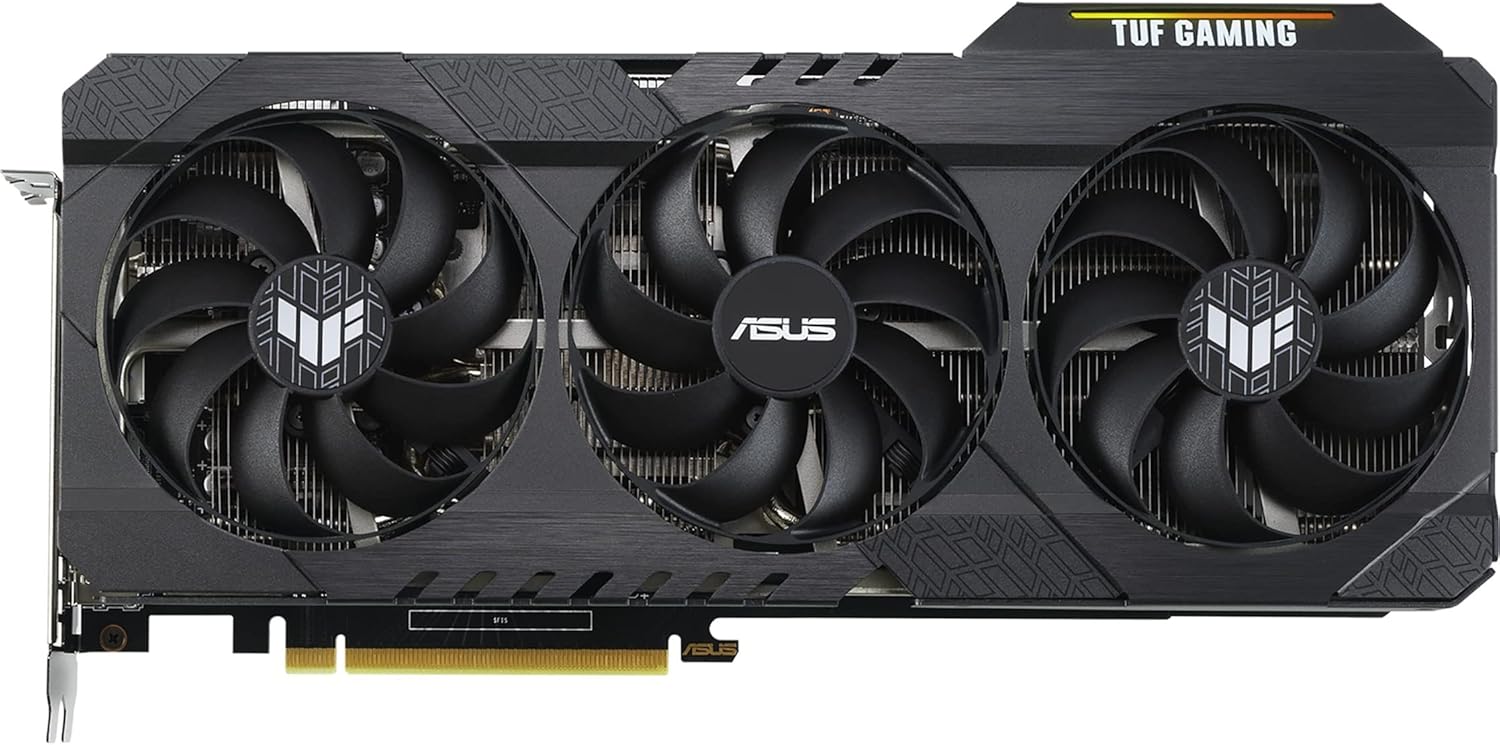 ASUS TUF Gaming NVIDIA GeForce RTX 3060 Ti V2 OC Edition Graphics Card (PCIe 4.0, 8GB GDDR6, LHR, HDMI 2.1, DisplayPort 1.4a, Dual Ball Fan Bearings, Military-Grade Certification, GPU Tweak II)