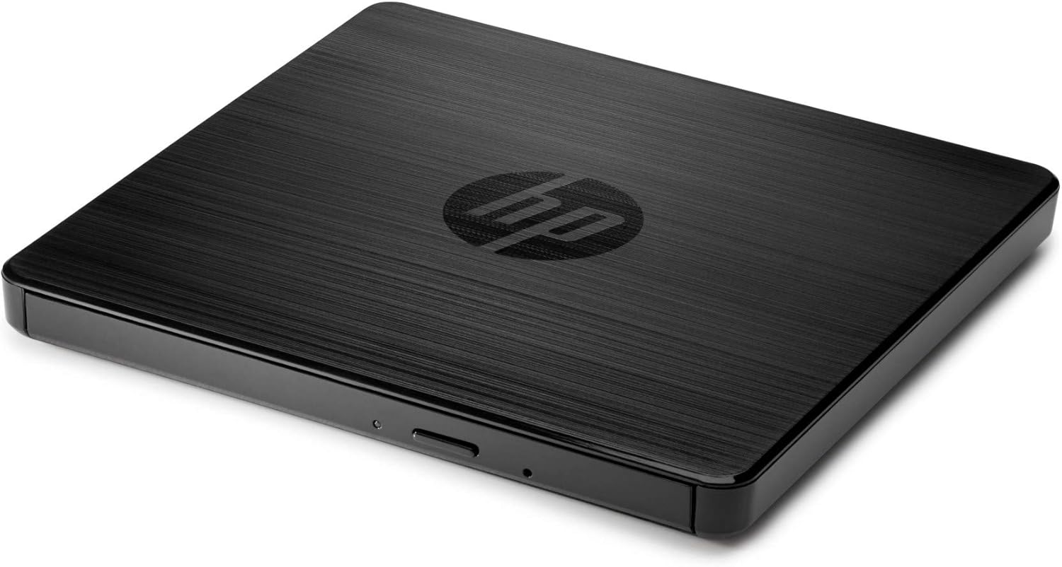 HP External Portable Slim Design CD/DVD RW Write/Read Drive, USB, Black (F2B56AA)