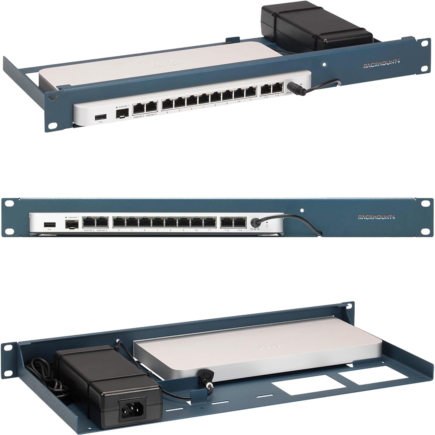 Cisco Meraki Firewall Appliance Rack Mount – 1U Server Rack Shelf with Easy Access Front Network Connections, Properly Vented, Customized 19 Inch Rack – RM-CI-T14 by Rackmount.IT