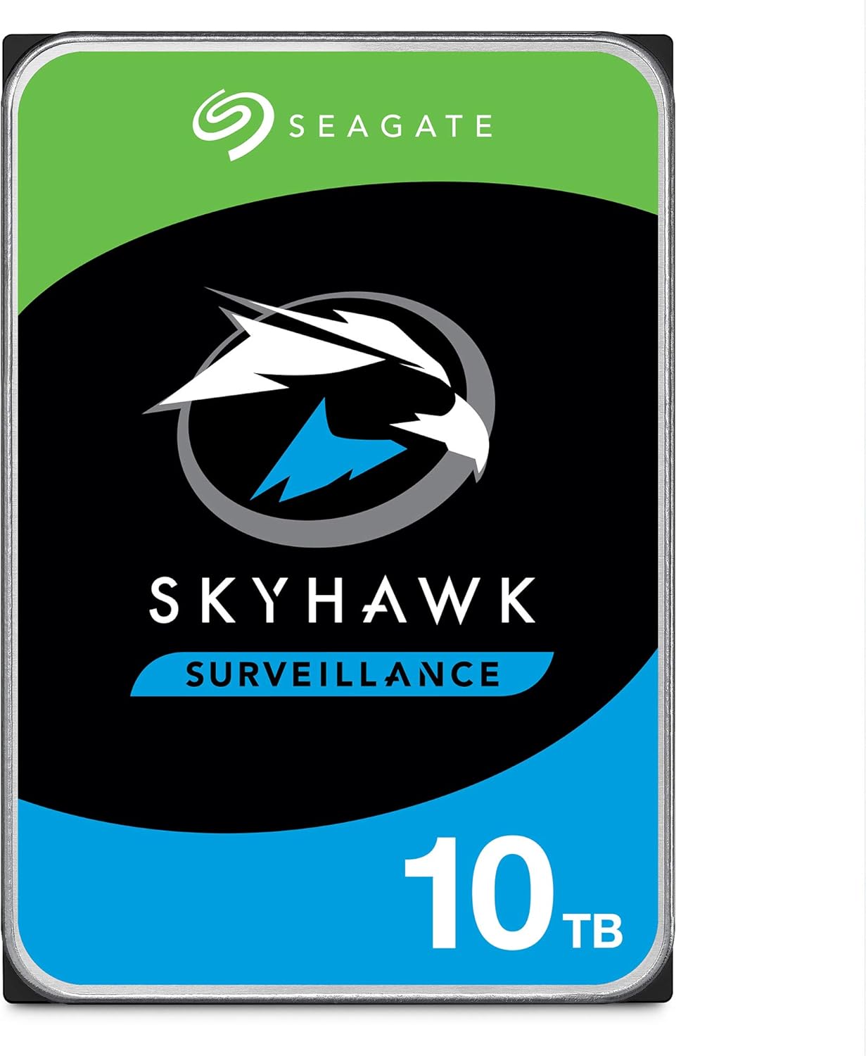 Seagate Skyhawk AI 10TB Video Internal Hard Drive HDD – 3.5 Inch SATA 6Gb/s 256MB Cache for DVR NVR Security Camera System with Drive Health Management and in-house Rescue Services (ST10000VEZ008)