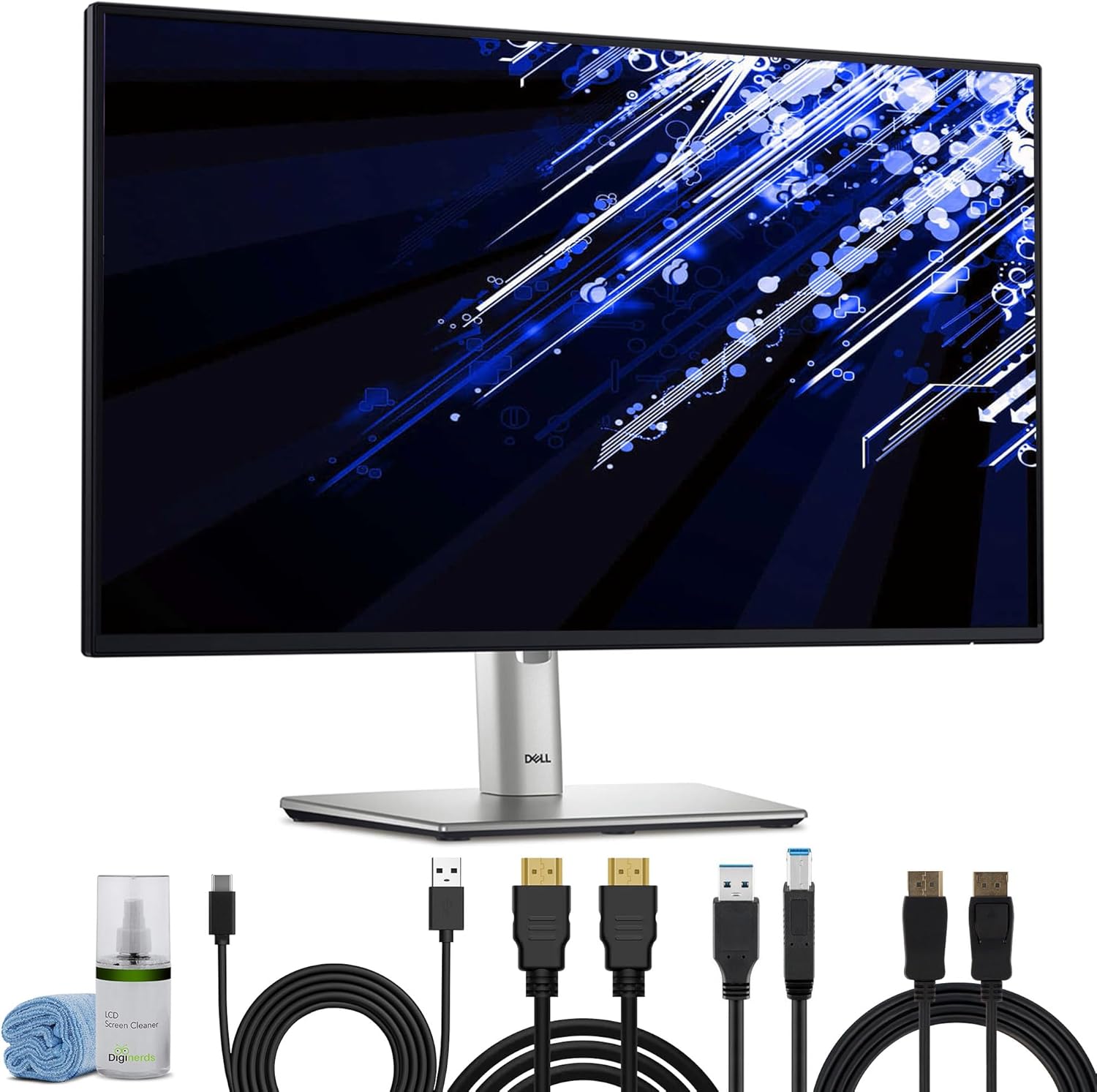 Dell P2425H 24″ Full HD, (1920 x 1080) Display, 16:9 IPS, LED, 100Hz Monitor (P2425H) + USB-C Cable + Cleaning Kit