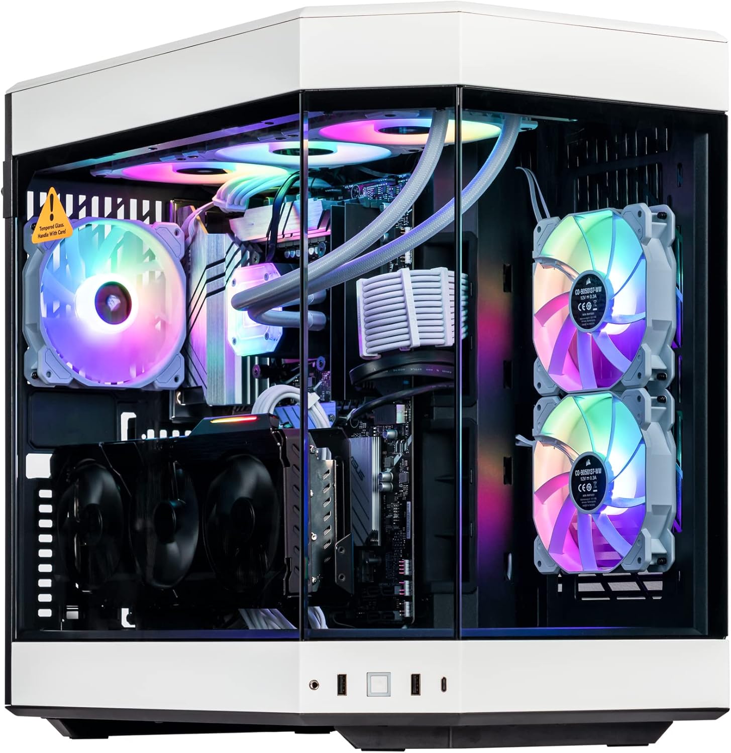 Velztorm Praetix 14th Gen AI Focused Gaming Desktop (Intel i9-14900K 2.40GHz, GeForce RTX 4090 24GB, 64GB DDR5, 1TB PCIe SSD + 2TB HDD, 360mm AIO, 1000W PSU, WiFi 6, BT 5.2, Win 11 Pro) VELZ0076