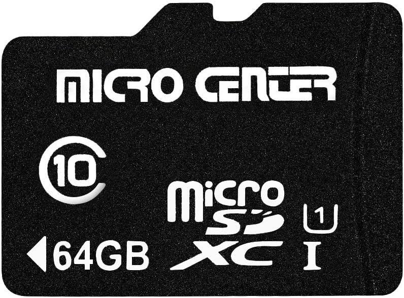 INLAND Micro Center 64GB Class 10 MicroSDXC Flash Memory Card with Adapter for Mobile Device Storage Phone, Tablet, Drone & Full HD Video Recording – 80MB/s UHS-I, C10, U1 (1 Pack)