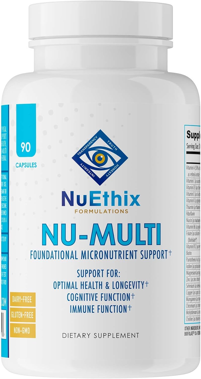 NuEthix Formulations Nu-Multi Foundational Micronutrient Support Dietary Supplement, 90 Capsules