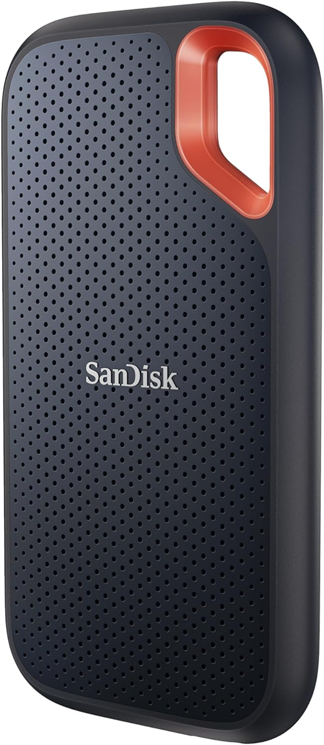 SanDisk 2TB Extreme Portable SSD – Up to 1050MB/s, USB-C, USB 3.2 Gen 2, IP65 Water and Dust Resistance, Updated Firmware – External Solid State Drive – SDSSDE61-2T00-G25