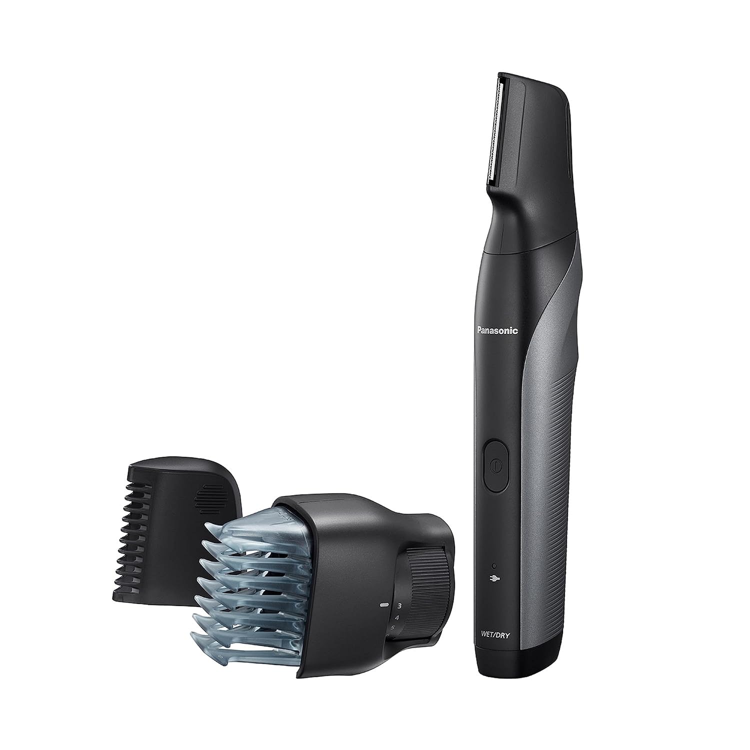 Panasonic Body Groomer for Men and Women, Unisex Wet/Dry Cordless Electric Body Hair Trimmer with 2 Comb Attachments, Multi-Directional Shaving in Sensitive Areas – ER-GK80-S (Black)