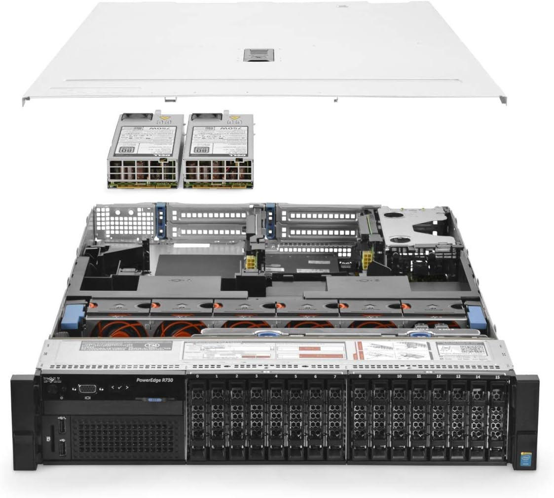 Dell PowerEdge R730 Server 2X E5-2680v3 2.50Ghz 24-Core 384GB H730 (Renewed)