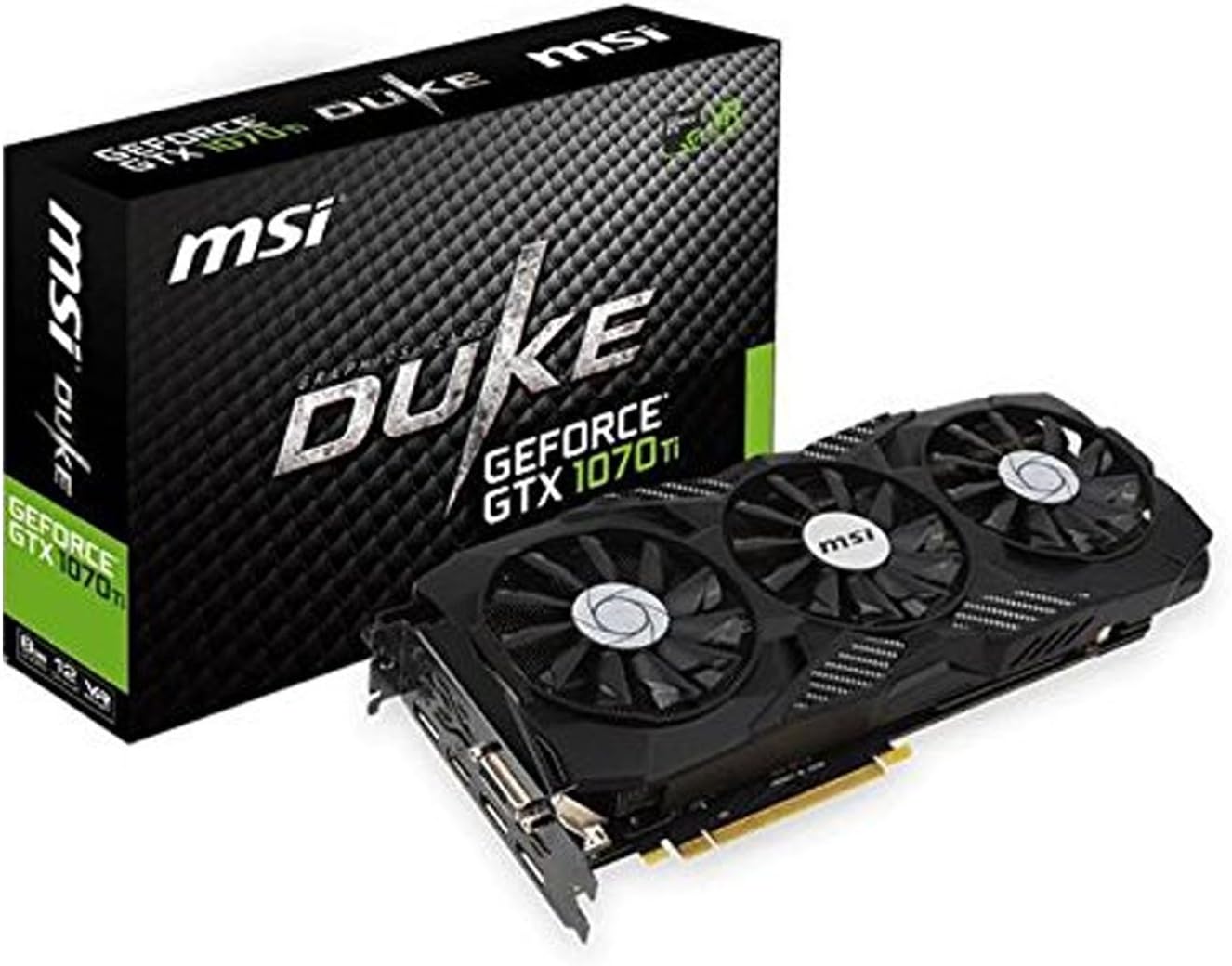 MSI Gaming GeForce GTX 1070 Ti 8GB GDRR5 256-bit HDCP Support DirectX 12 SLI TriFrozr Fan VR Ready Graphics Card (GTX 1070 TI Duke 8G)