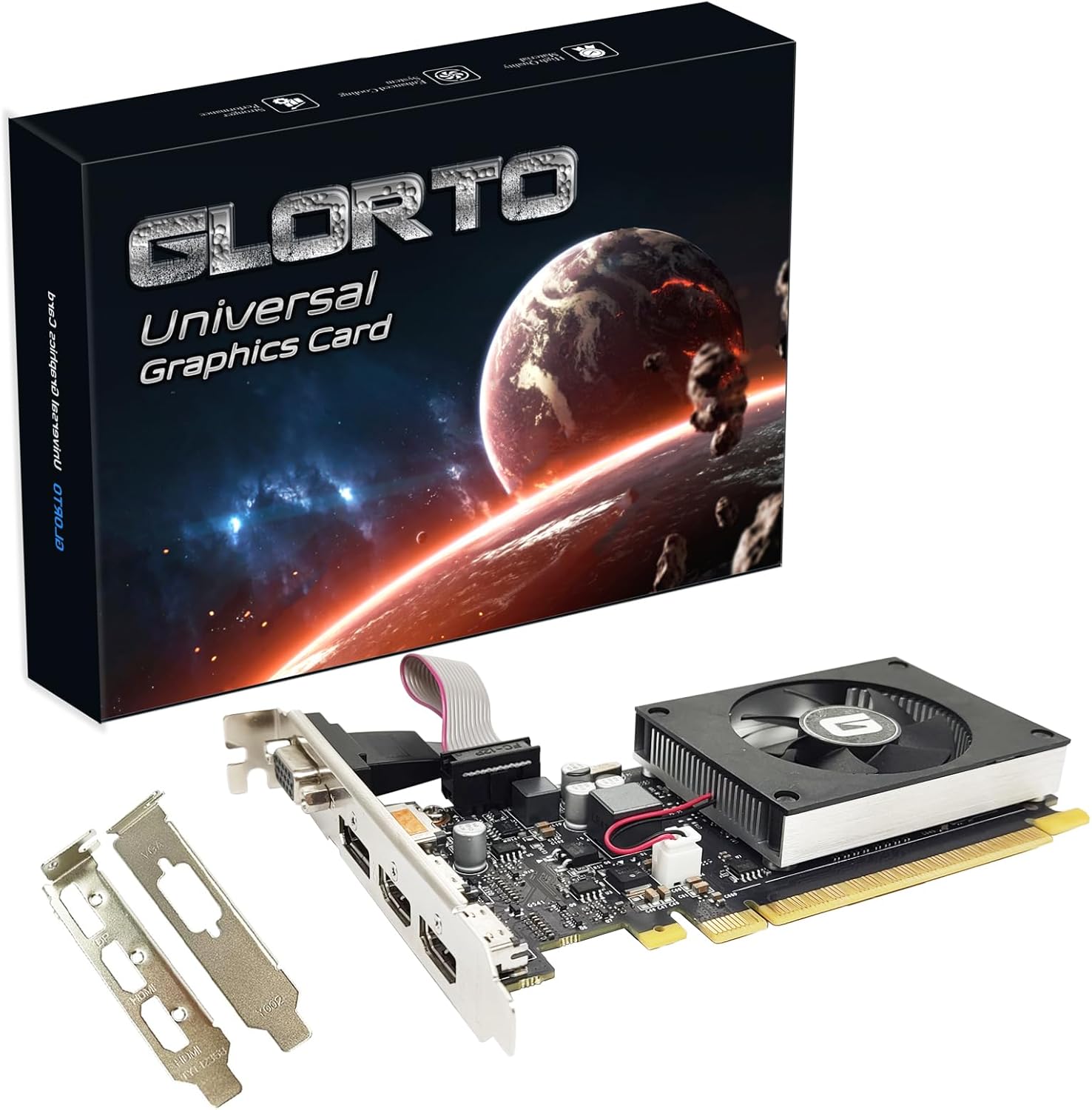 GeForce GT 730 4G Low Profile Graphics Card, 2X HDMI, DP, VGA, DDR3, PCI Express 2.0 x8, Entry Level GPU for PC, SFF and HTPC, Compatible with Windows 11