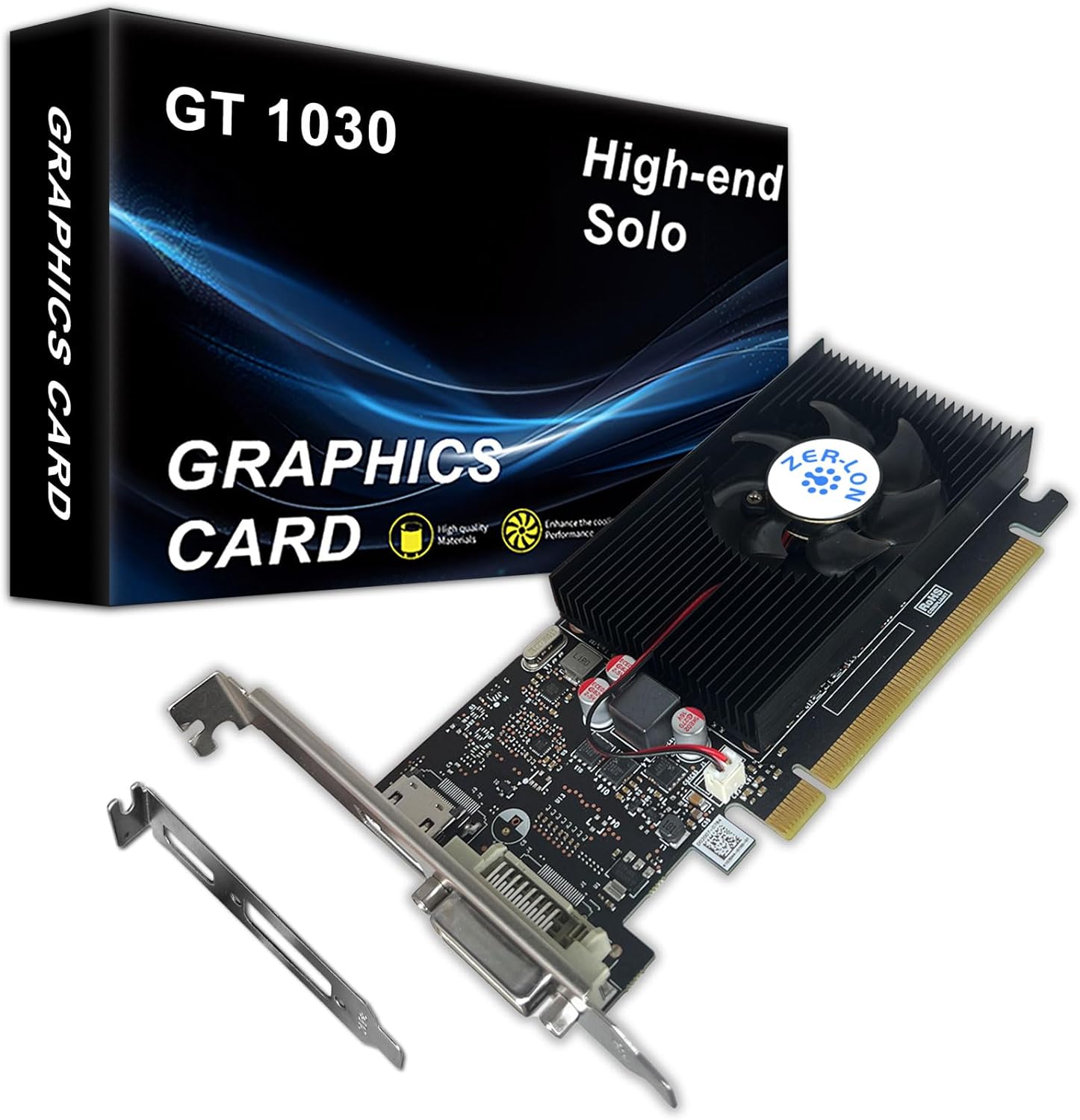 GeForce GT 1030 4G Low Profile Graphics Card, GDDR4 64Bit, HDMI/DVI Ports Support DirectX 12 Computer Gaming Video Card, Desktop GPU, Support 4K