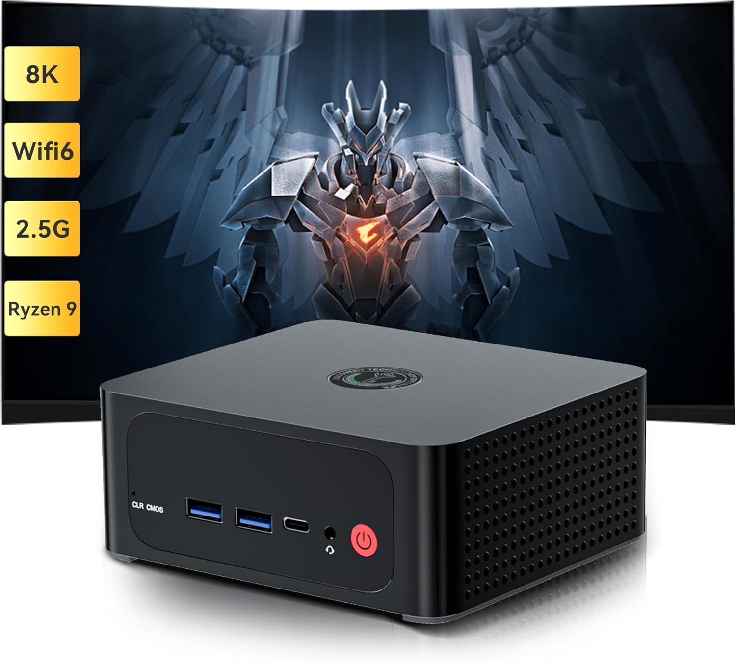 TRIGKEY S6 Pro AMD Zen3+ Ryzen 9 Mini PC, 6900HX(8C16T, Up to 4.9 GHz) Mini Desktop, Micro PC, 16GB DDR5 4800Mhz| 500GB PCIE4.0 NVME SSD, 4K Triple Displays, WiFi 6+BT5.2, DP 144Hz+HDMI, USB4.0/3.2