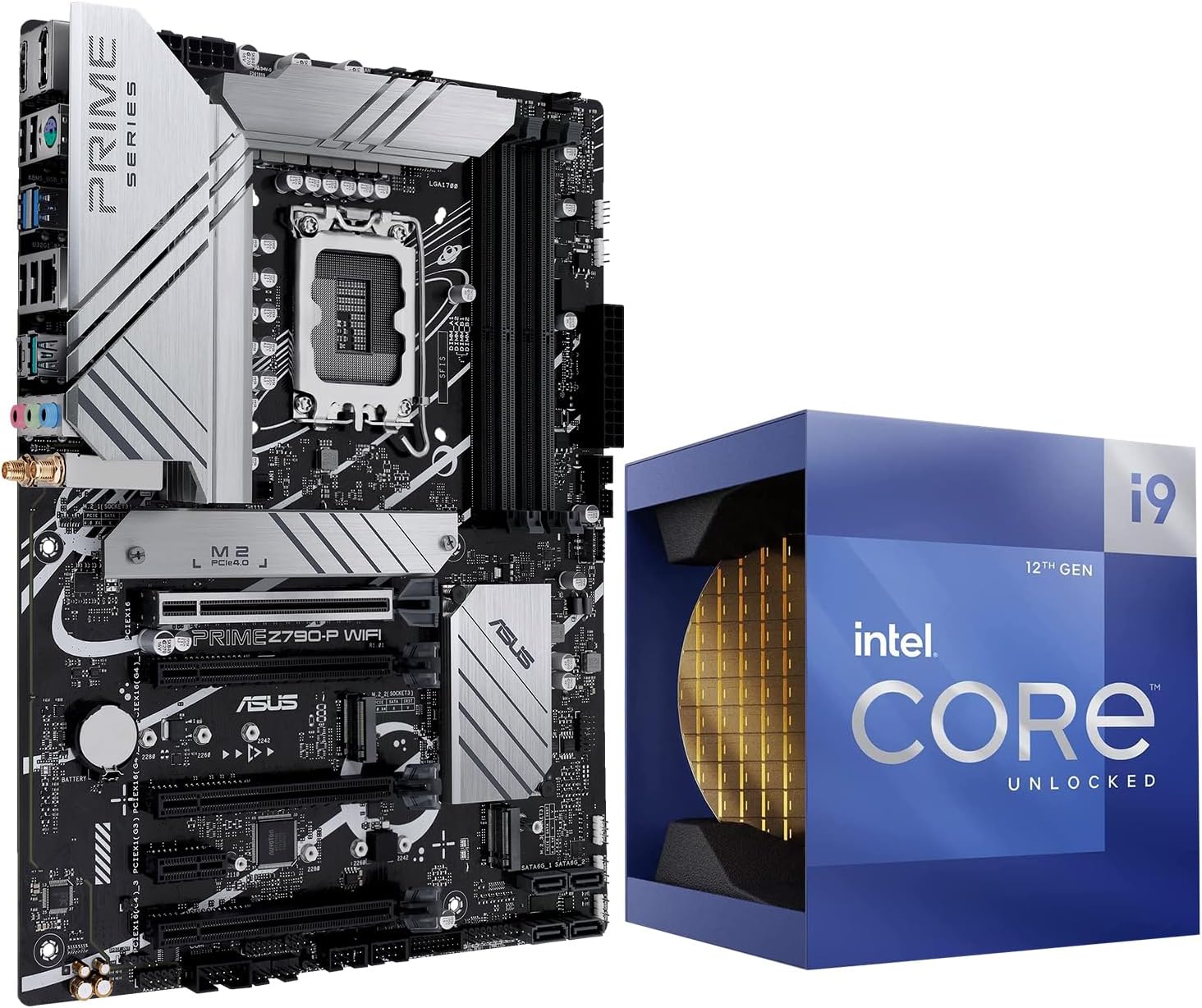 INLAND by Micro Center Intel Core i9-12900K 16 Cores up to 5.2 GHz Unlocked Desktop Processor with Integrated Intel UHD Graphics Bundle with ASUS Prime Z790-P WiFi DDR5 ATX Gaming Motherboard