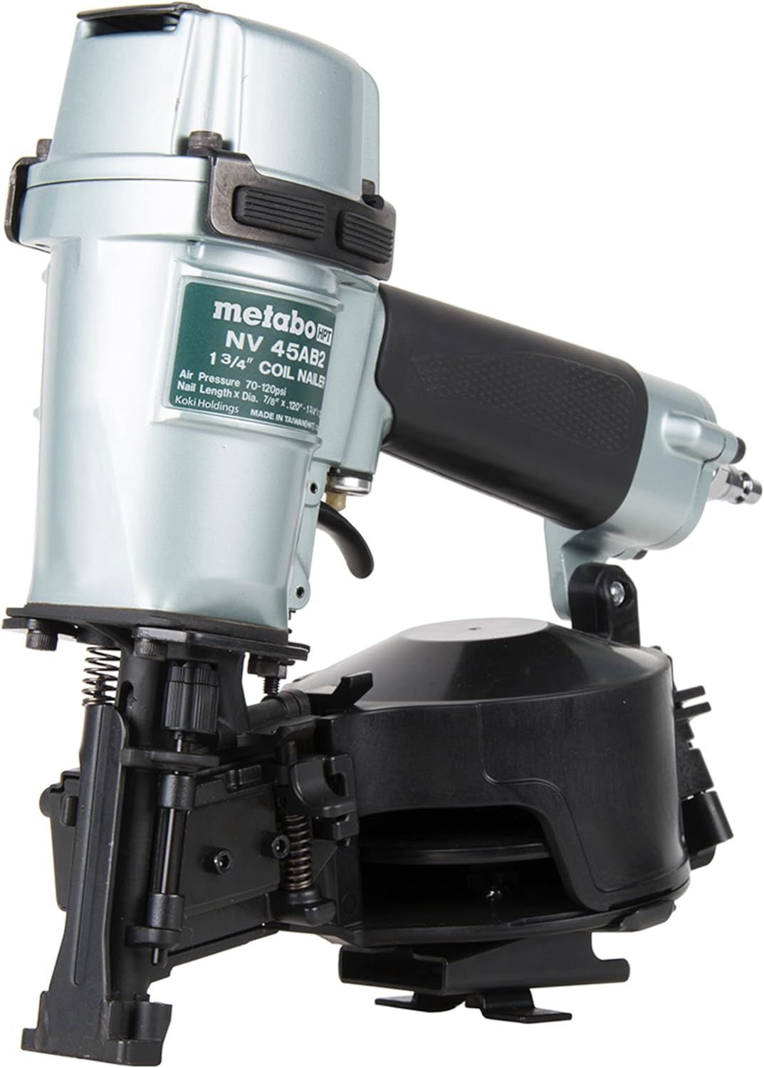 Metabo HPT Roofing Nailer, Pro-preferred Pneumatic Power Nailers in Roofing tools, Pneumatic Roofing Nailer for Asphalt Roofing Shingles, Nailer 16 Degree 7/8″ to 1-3/4″ Roofing Nails, NV45AB2