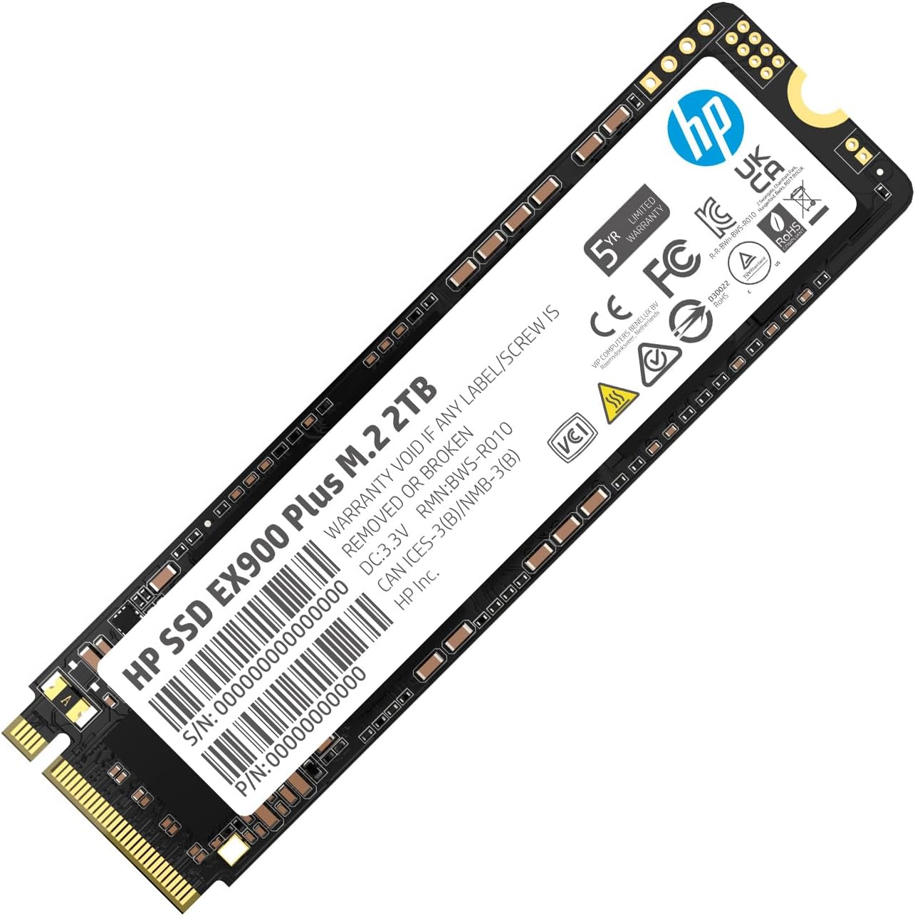 HP EX900 Plus 2TB M.2 SSD – High Performance NVMe SSD with 3D NAND Flash, 3125 MB/s Read and 2700 MB/s Write Speeds for Enhanced Computing Efficiency and Reliability