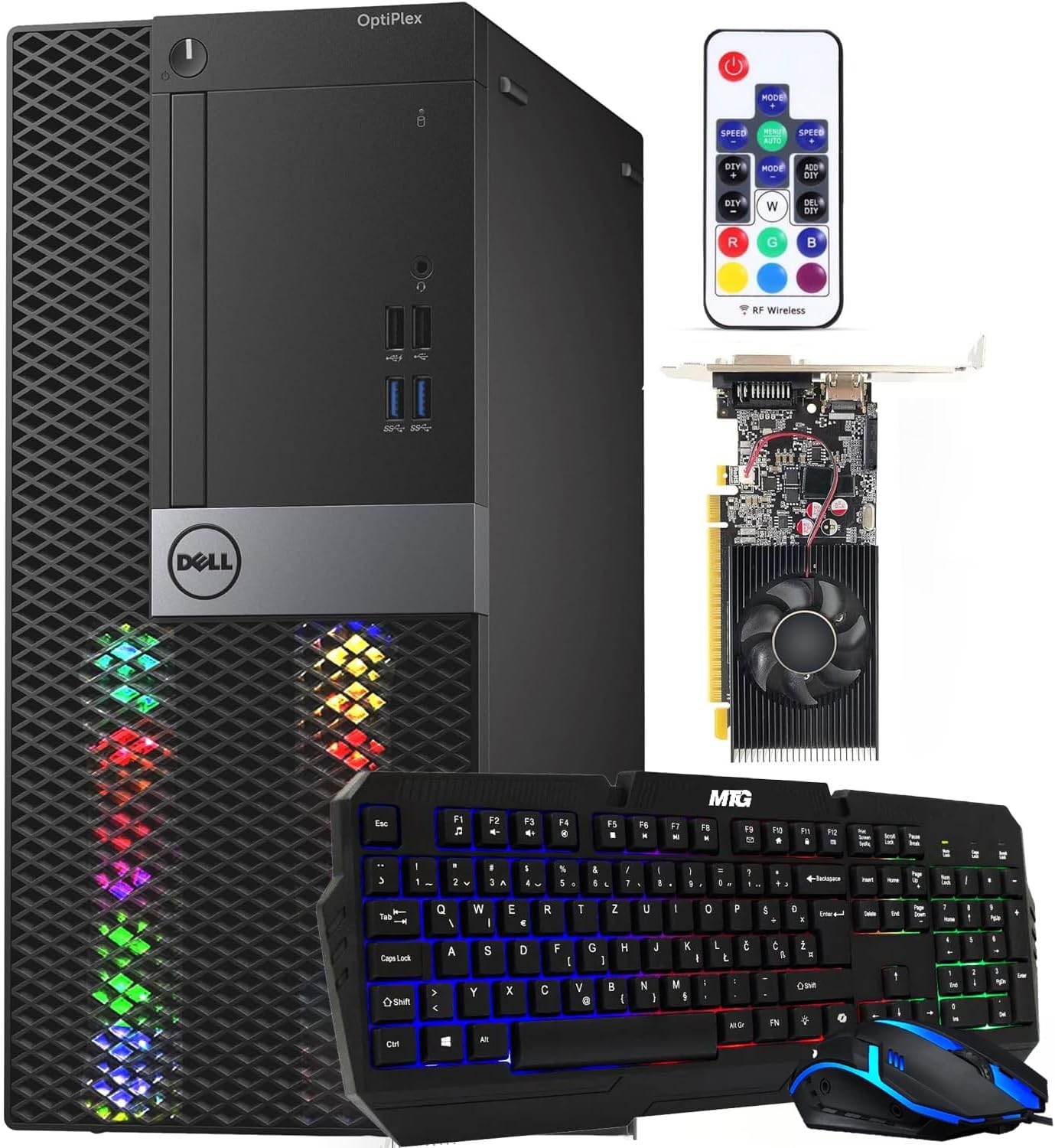 Dell RGB Gaming Tower Computer – Intel Core i7 6th Gen, NVIDIA GTX 1050 Ti 4GB GDDR5, 16GB Ram, 512GB SSD, Prebuilt Gaming Desktop PC with Built-in WiFi & RGB Set, Windows 10 Pro (Renewed)