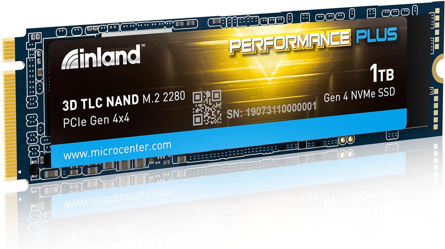 INLAND 1TB Performance Plus NVMe Internal Gaming SSD Solid State Drive Optimized for PS5 – Gen4 PCIe, M.2 2280, DRAM Cache, TLC 3D NAND Flash, Up to 7000MB/s