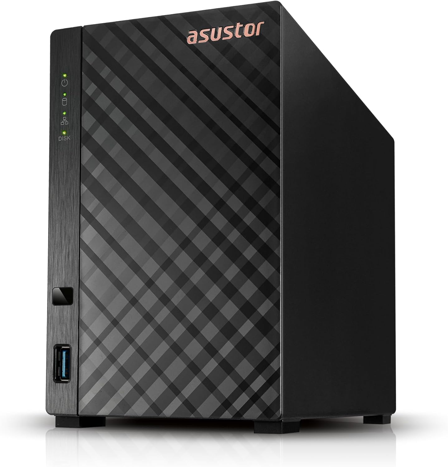 Asustor Drivestor 2 Lite AS1102TL, 2 Bay NAS Enclosure Network Storage, 1.7GHz Quad Core, 1GbE Port, 1GB RAM DDR4, Network Attached Storage for Cloud Storage (Diskless)