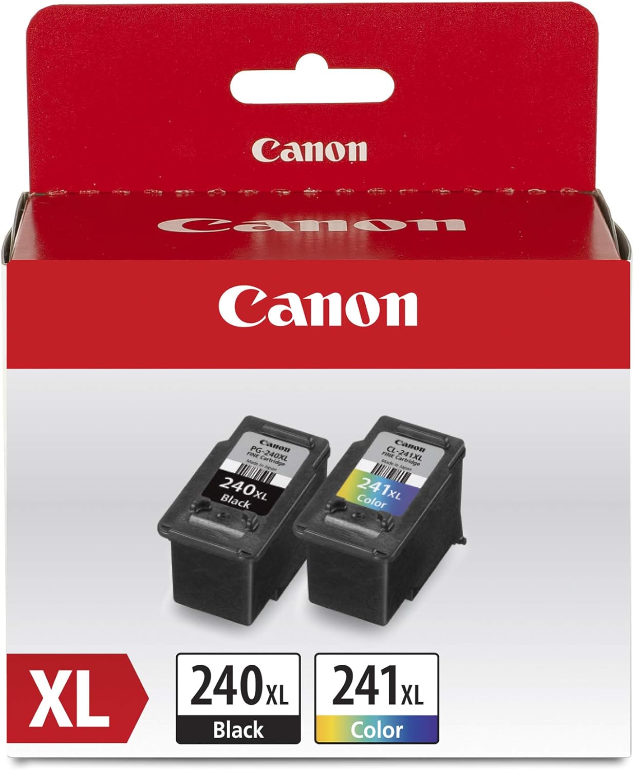 Canon Genuine Ink PG-240 XL / CL-241 XL Value Pack (2 Cartridges), Compatible with MG2120/3120/4120/2220/3220/4220/3520/3620, MX372/392/432/452/472/512/522/532, TS5120