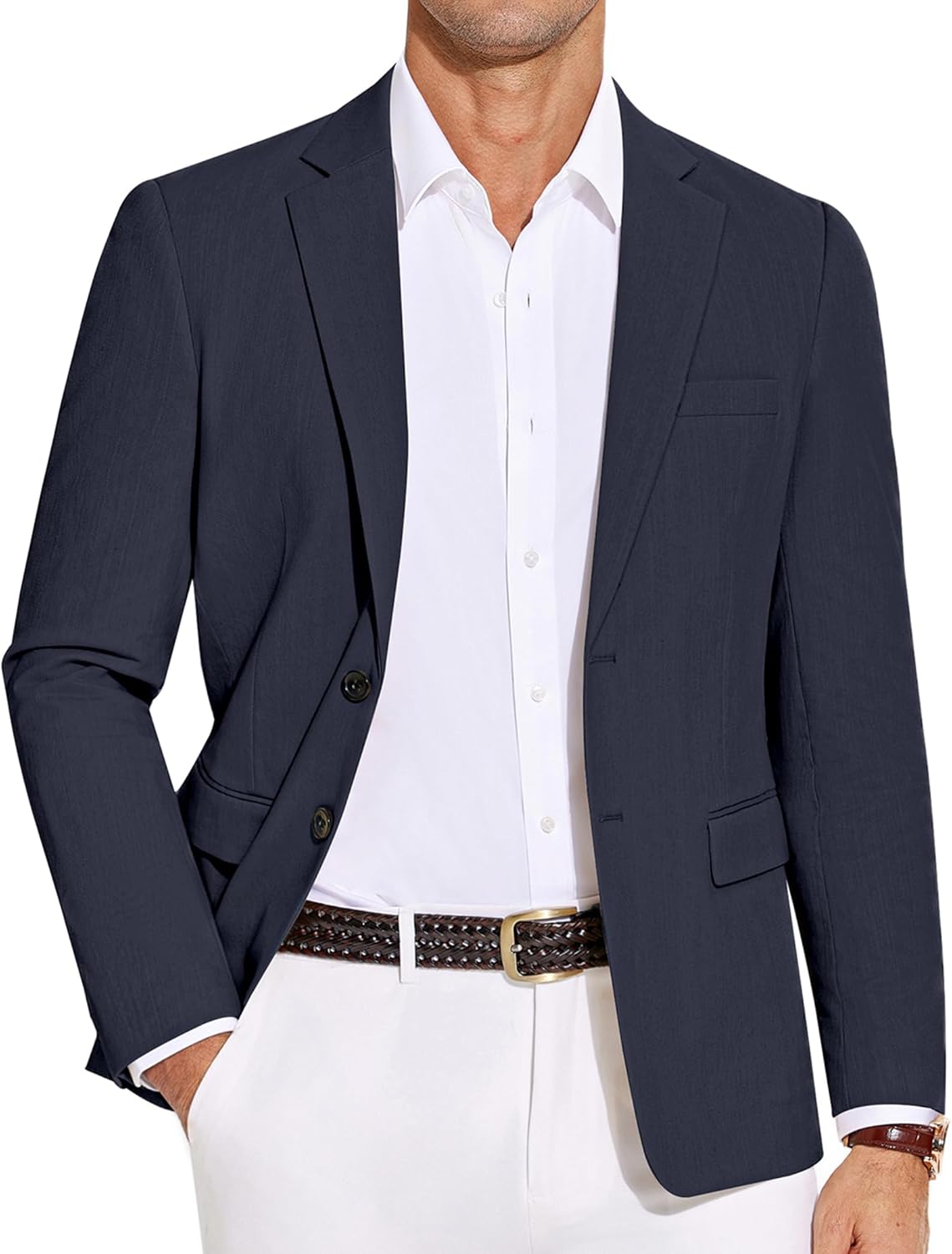 COOFANDY Men’s Casual Blazer Lightweight Slim Fit Suit Jacket Two Button Business Sport Coats