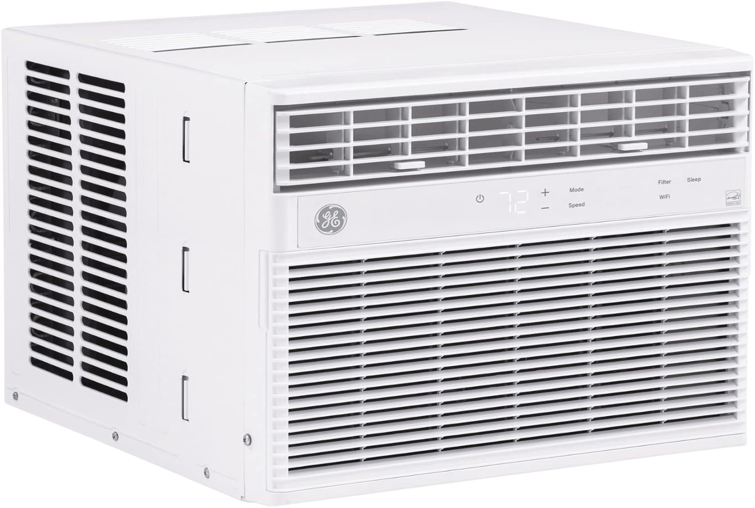 GE Window Air Conditioner 10000 BTU, Wi-Fi Enabled, Energy-Efficient Cooling for Medium Rooms, 10K BTU Window AC Unit with Easy Install Kit, Control Using Remote or Smartphone App