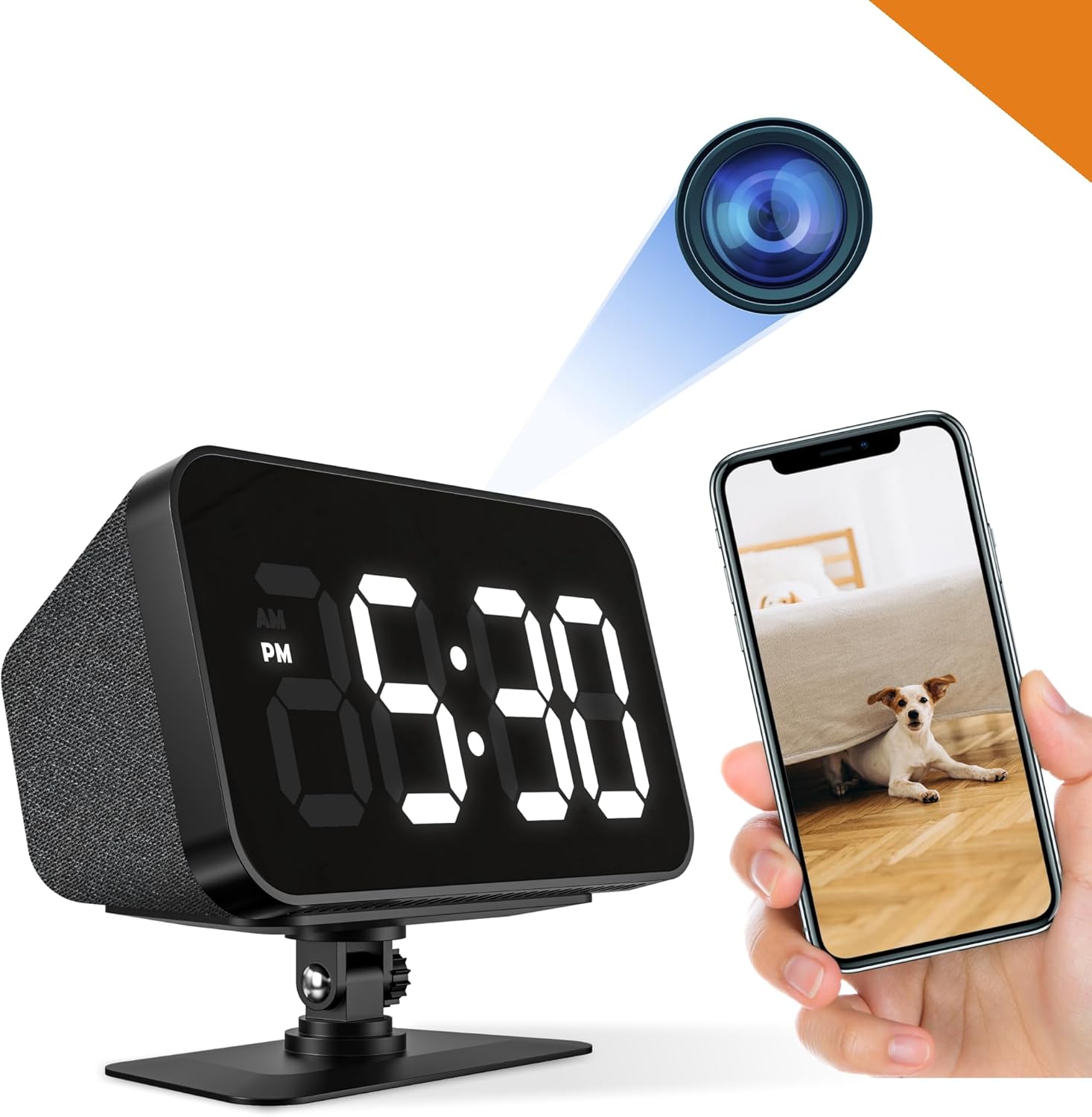 WiFi Hidden Camera Clock – Remote View – Premium HD 1080P – 2.4G/5G WiFi – Best Mini Spy Camera for Home – Real Time Monitoring – Wide Angle – Image Only – iOS Android