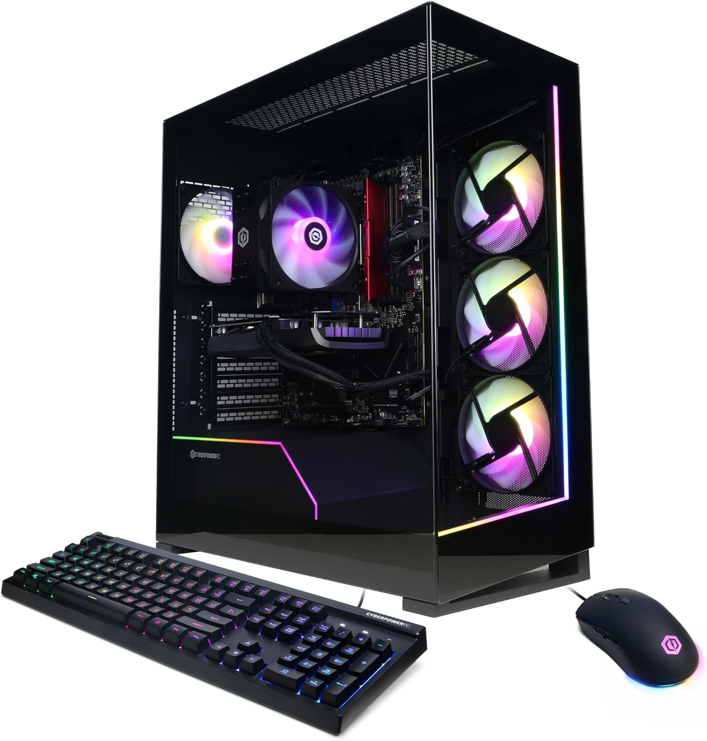 CyberPowerPC Gamer Master Gaming PC, AMD Ryzen 7 9700X 3.8GHz, GeForce RTX 4060 8GB, 16GB DDR5, 1TB PCIe Gen4 SSD, WiFi Ready & Windows 11 Home (GMAI5900A)