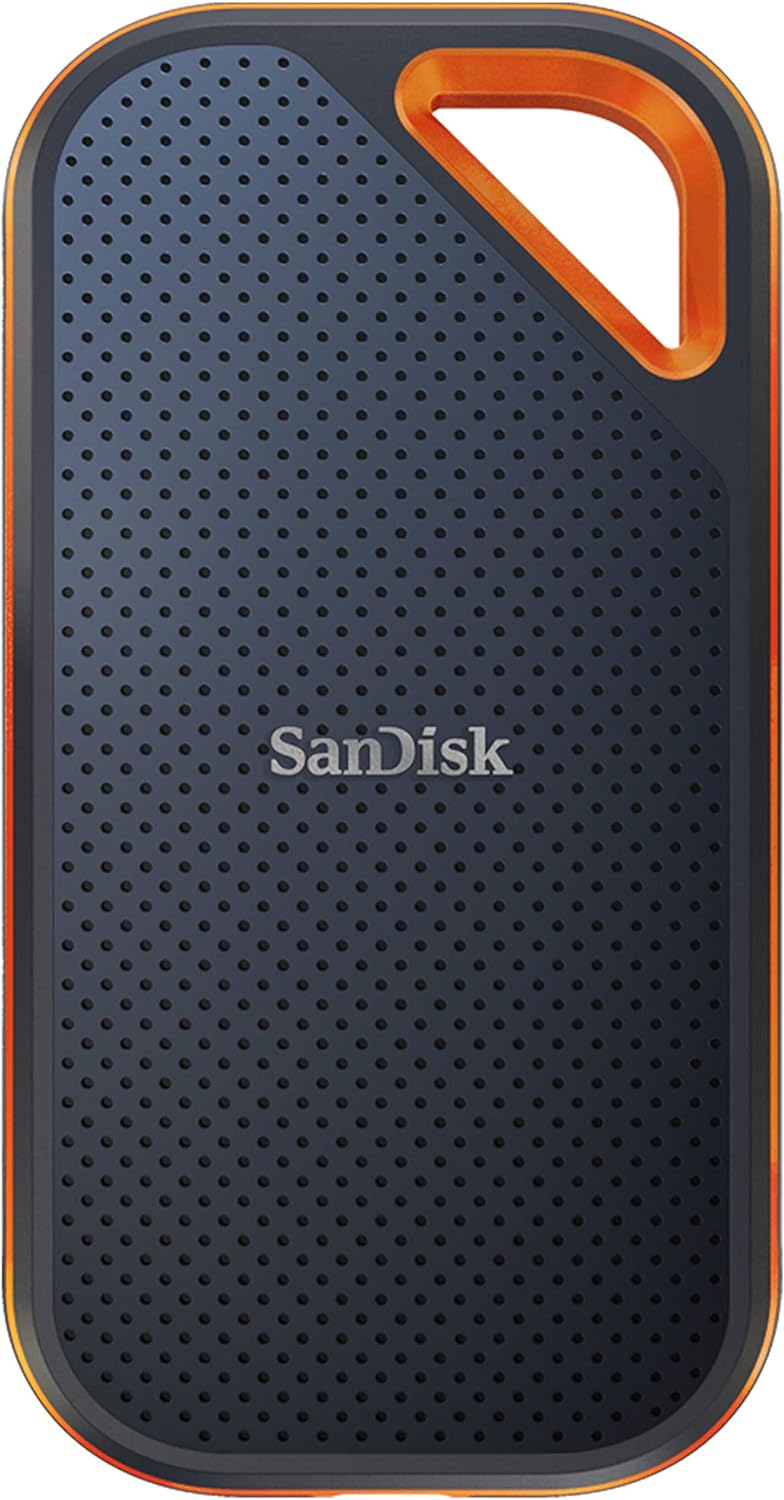 SanDisk 2TB Extreme PRO Portable SSD – Up to 2000MB/s – USB-C, USB 3.2 Gen 2×2, IP65 Water and Dust Resistance, Updated Firmware – External Solid State Drive – SDSSDE81-2T00-G25