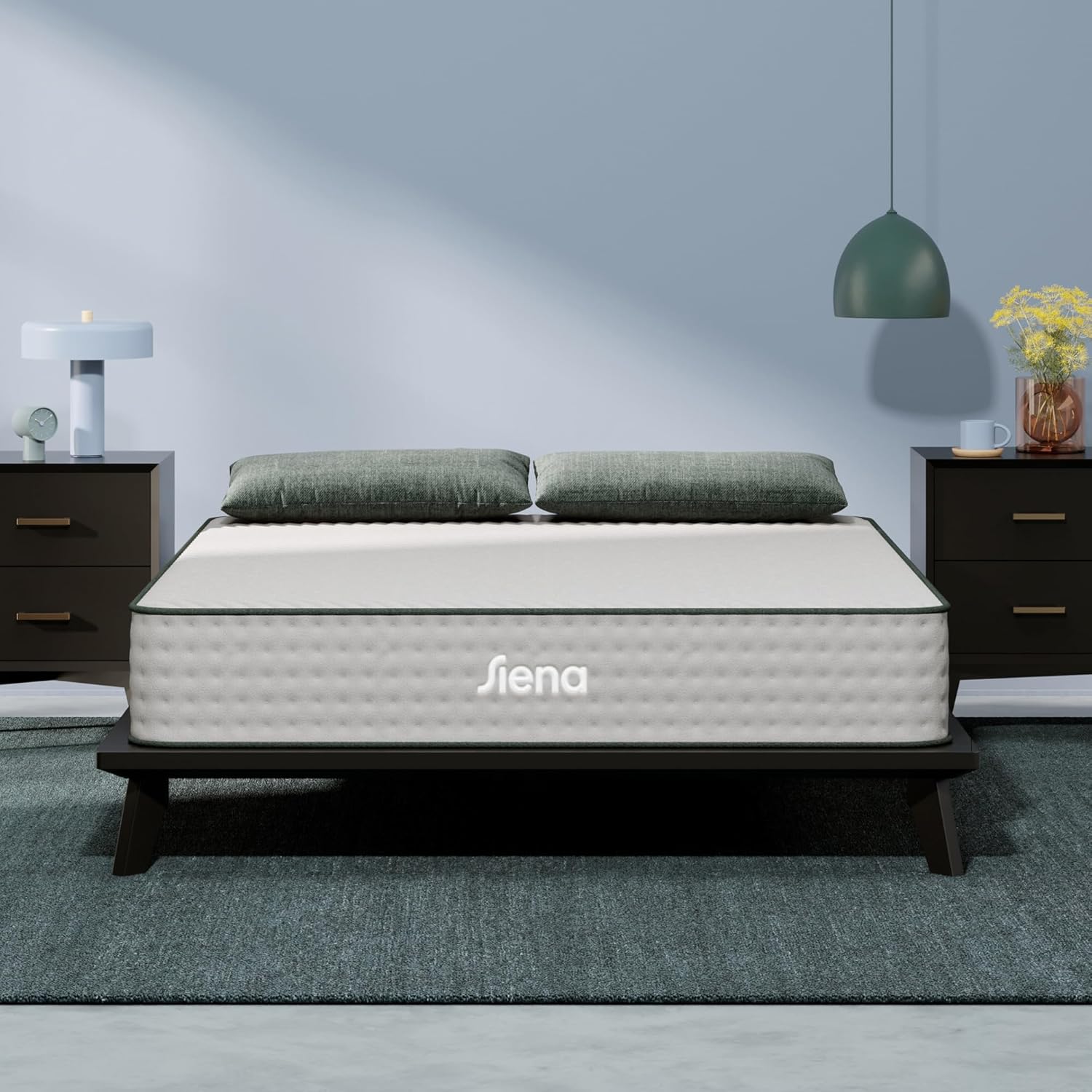 Siena 10” Twin Hybrid Firm Mattress – Memory Foam & Innerspring System – 180 Night Trial – Premium Pressure-Relieving Layers – 10 Year Manufacturer Warranty – CertiPUR-US® Certified