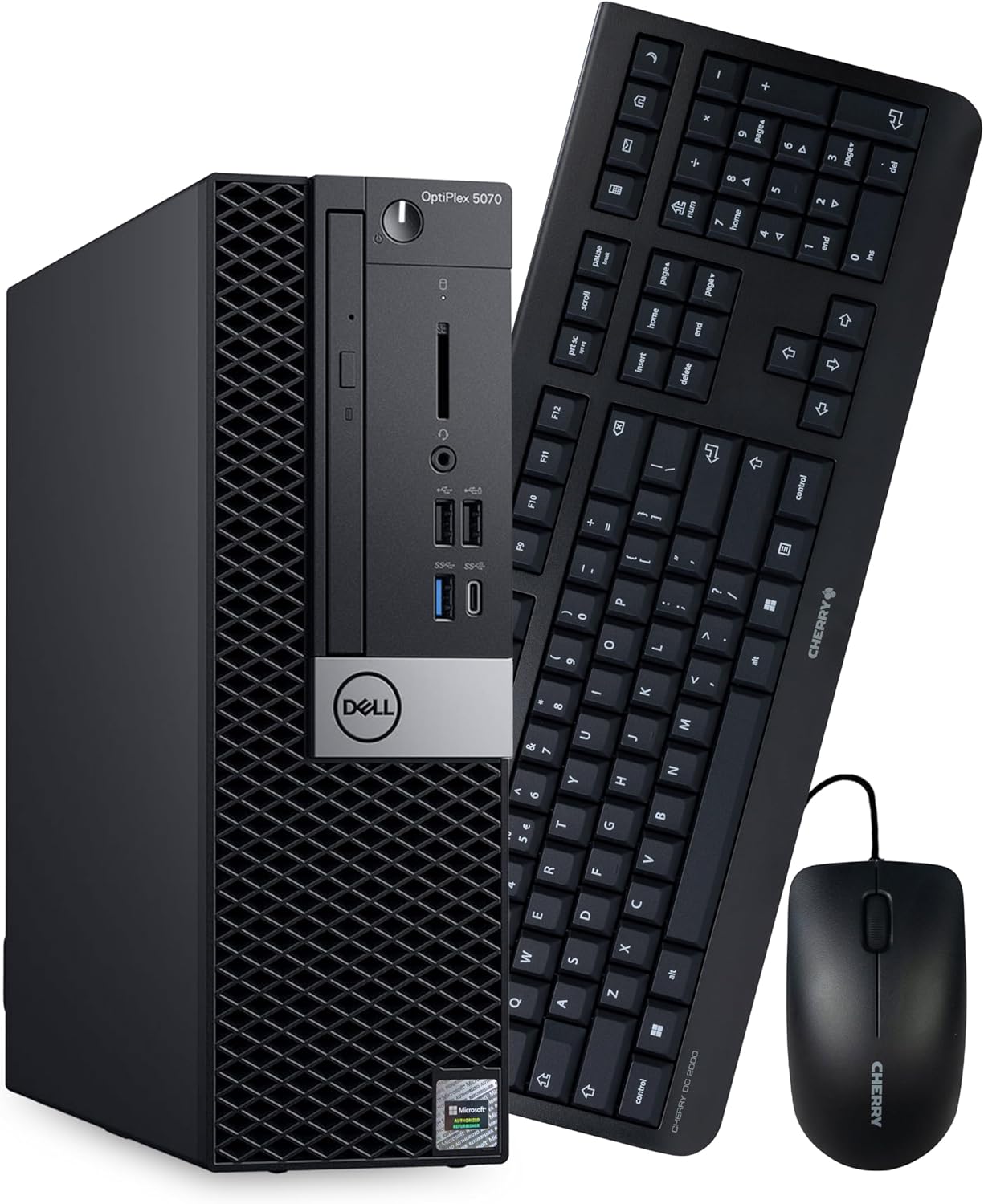 Dell Workstation 5070 PC Computer, Intel i5-9500, Editing/Design Nvidia Quadro P620, Crucial 32GB RAM, 1TB NVMe M.2, Windows 11 Pro, WiFi, Cherry Keyboard & Mouse, Office Desktop Computers (Renewed)