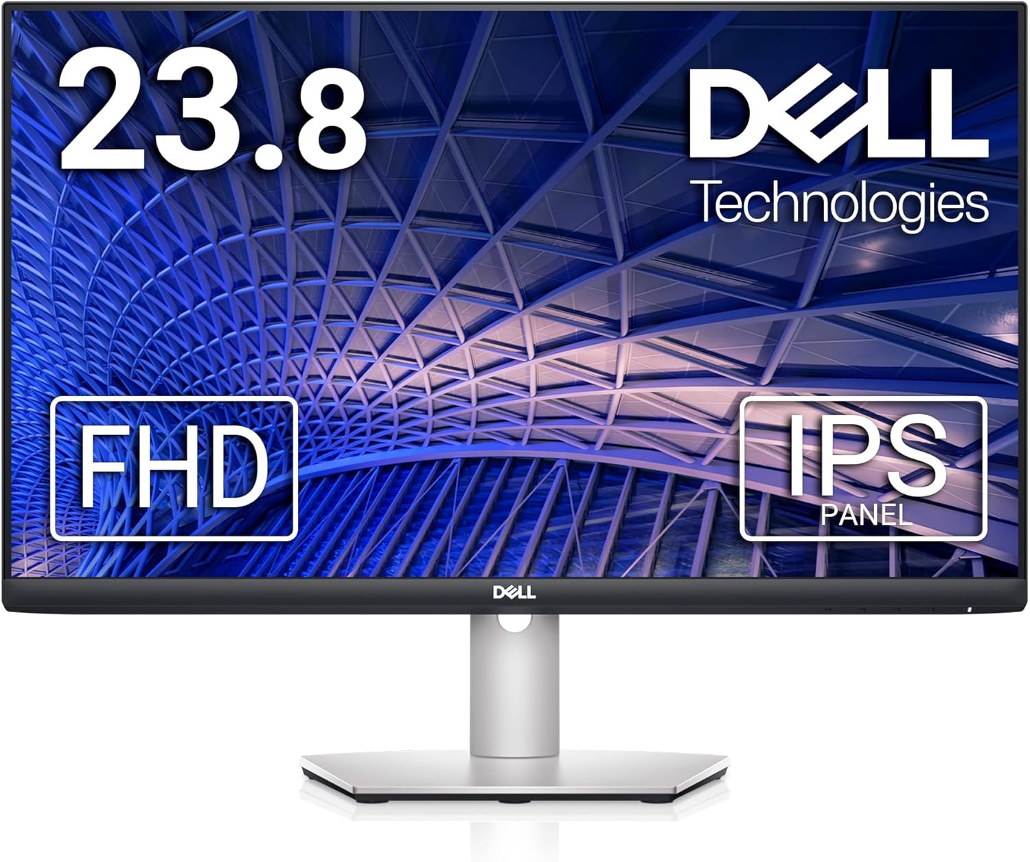 Dell S2421HS Full HD 1920 x 1080, 24-Inch 1080p LED, 75Hz, Desktop Monitor with Adjustable Stand, 4ms Grey-to-Grey Response Time, AMD FreeSync, IPS Technology, HDMI, DisplayPort, Silver, 24.0″ FHD