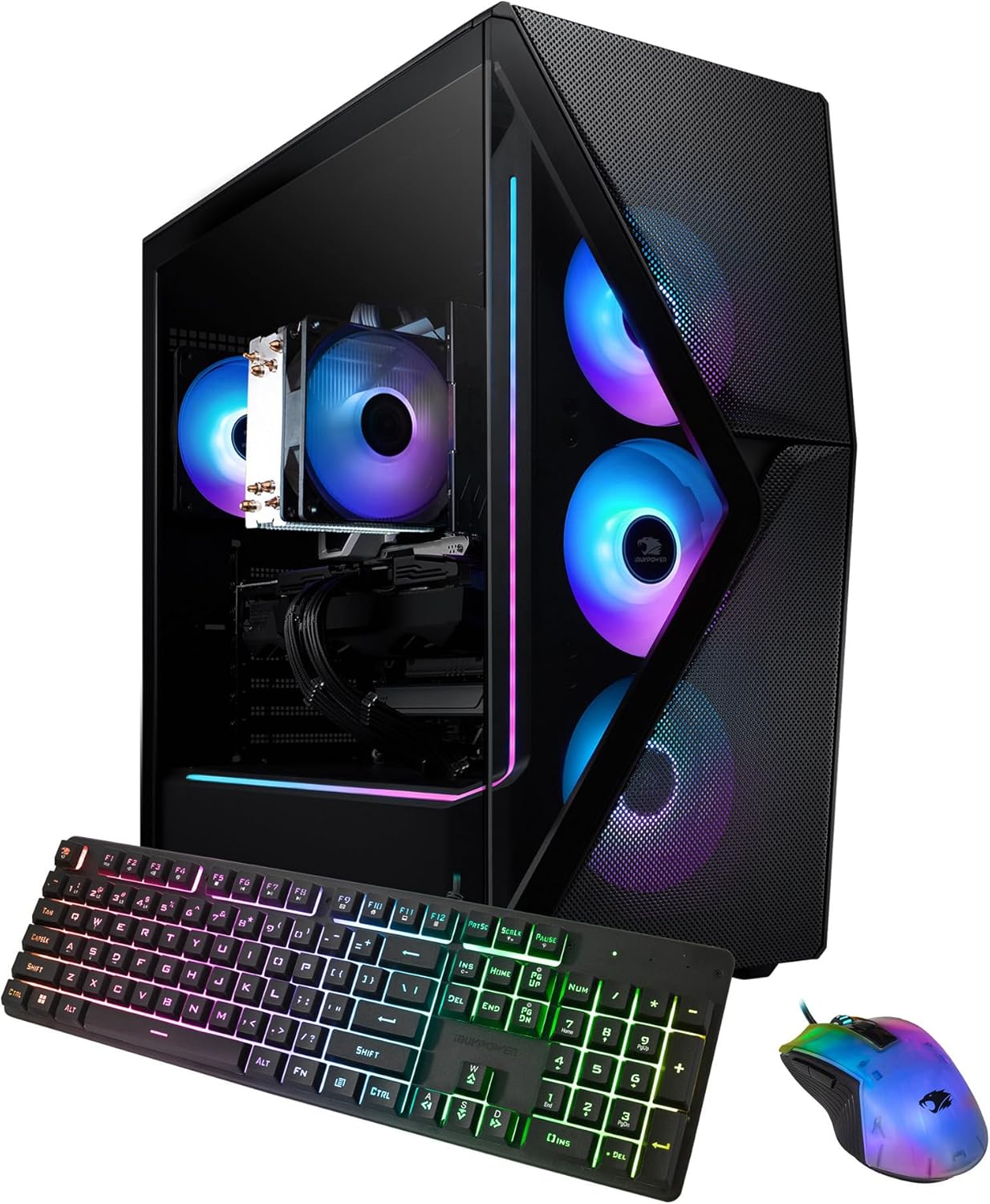 iBUYPOWER Slate 8 MESH Gaming PC Computer Desktop SMI7N47S01 (Intel Core i7 14700F CPU, NVIDIA GeForce RTX 4070 Super 12GB GPU, 16GB DDR5 Non-RGB 5200MHz RAM, 2TB NVMe, WiFi Ready, Windows 11 Home)