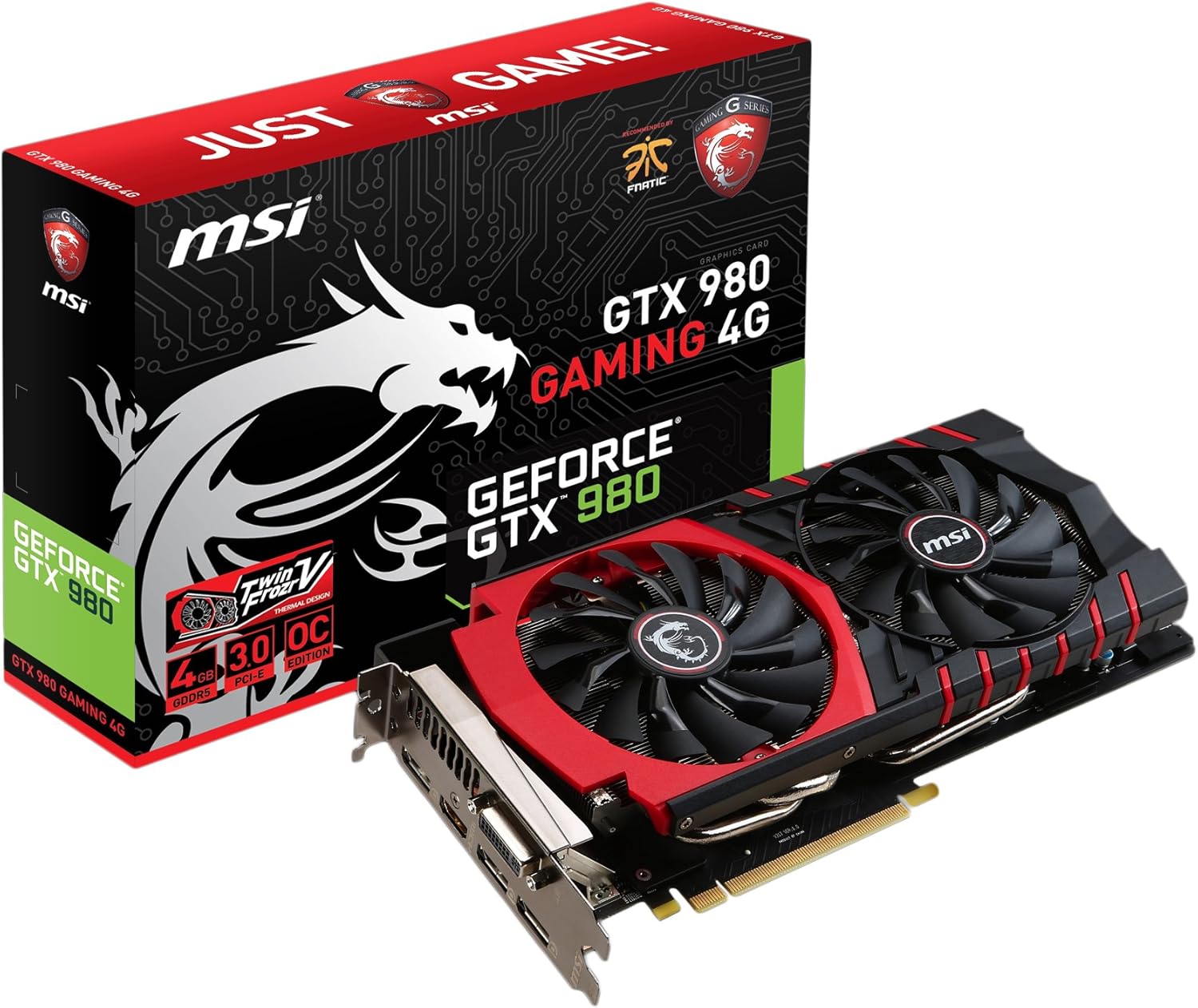 MSI GAMING GeForce GTX 980 4GB OC DirectX 12 VR READY (GTX 980 GAMING 4G)