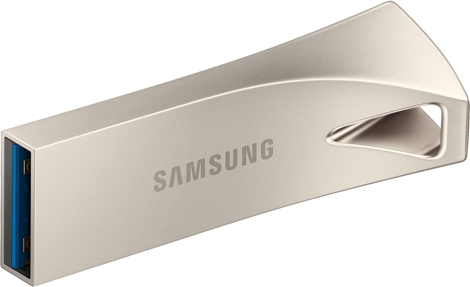 SAMSUNG BAR Plus 3.1 USB Flash Drive, 128GB, 400MB/s, Rugged Metal Casing, Storage Expansion for Photos, Videos, Music, Files, MUF-128BE3/AM, Champagne Silver