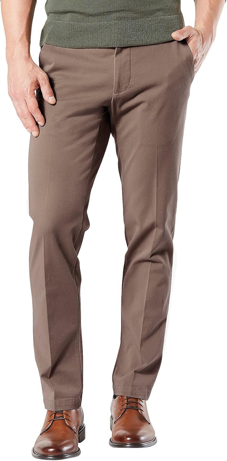 Dockers Men’s Straight Fit Workday Khaki Smart 360 Flex Pants (Regular and Big & Tall)