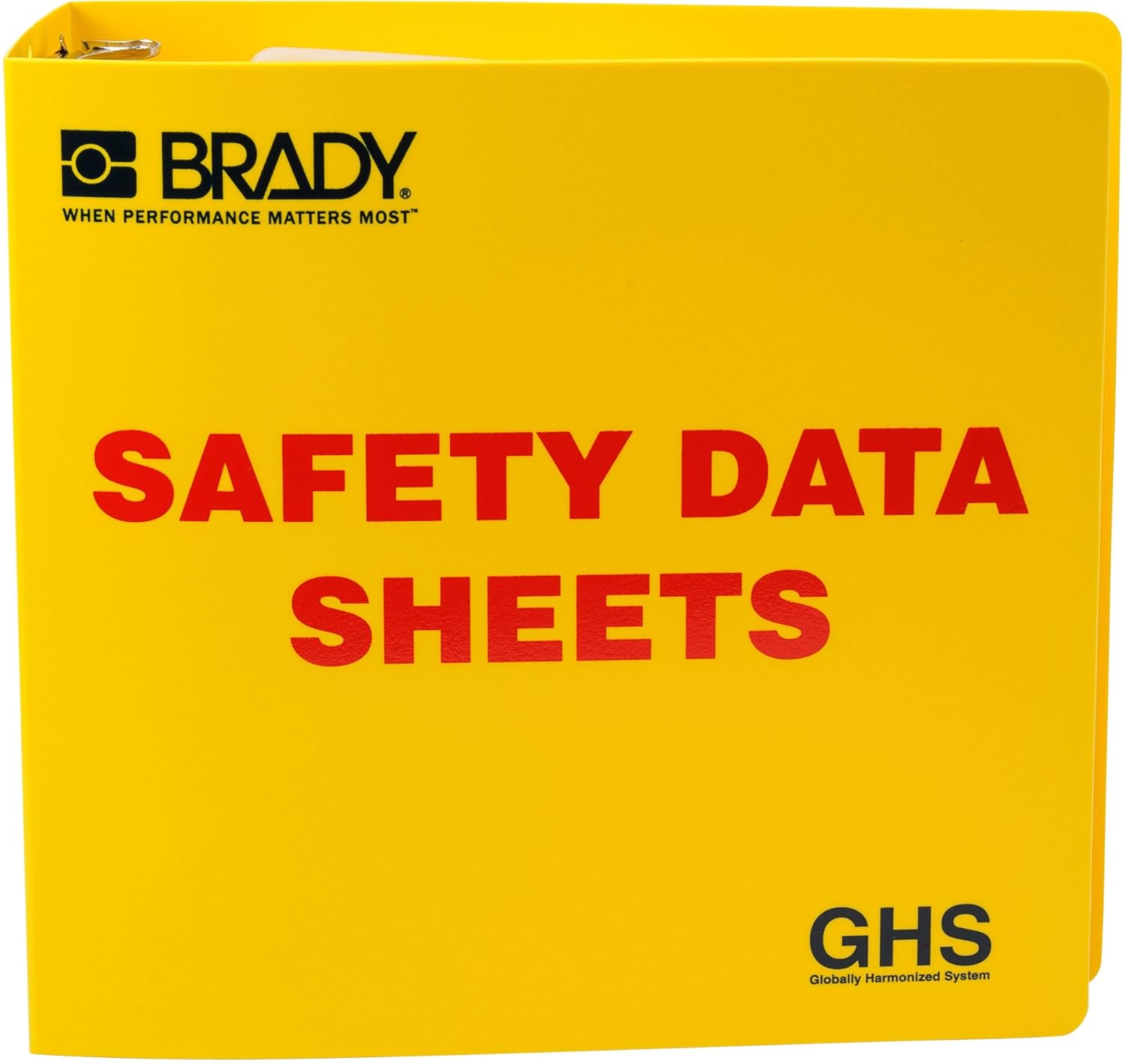 Brady 121184 GHS – 3″ Safety Data Sheet Binder – English,Yellow