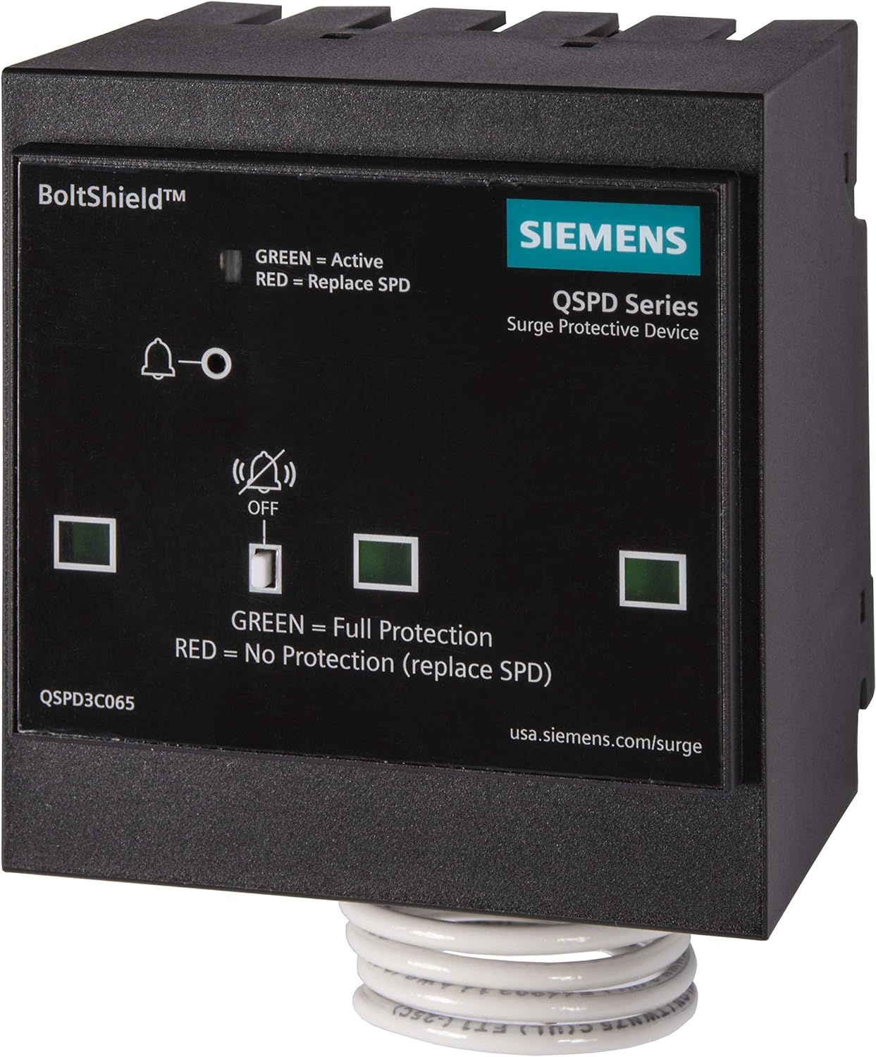 SIEMENS BOLTSHIELD Plug-in Surge Protection Device 3-Pole 65kA 120/208V, 3Ø, 4W