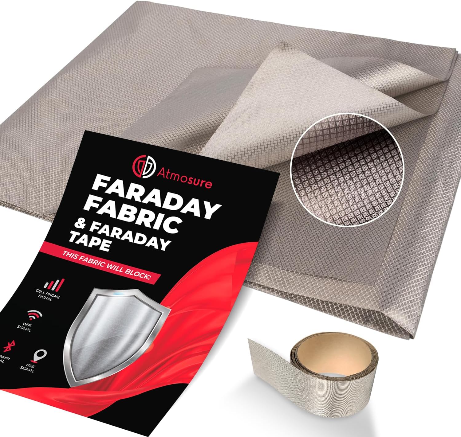 Faraday Fabric (44″ x 36″) — DIY Faraday Bags Military Grade — 5G & EMF Protection for Home — Faraday Cloth for EMP Protection & EMF Protection — RFID Blocking Fabric EMF Shield WiFi Jammer