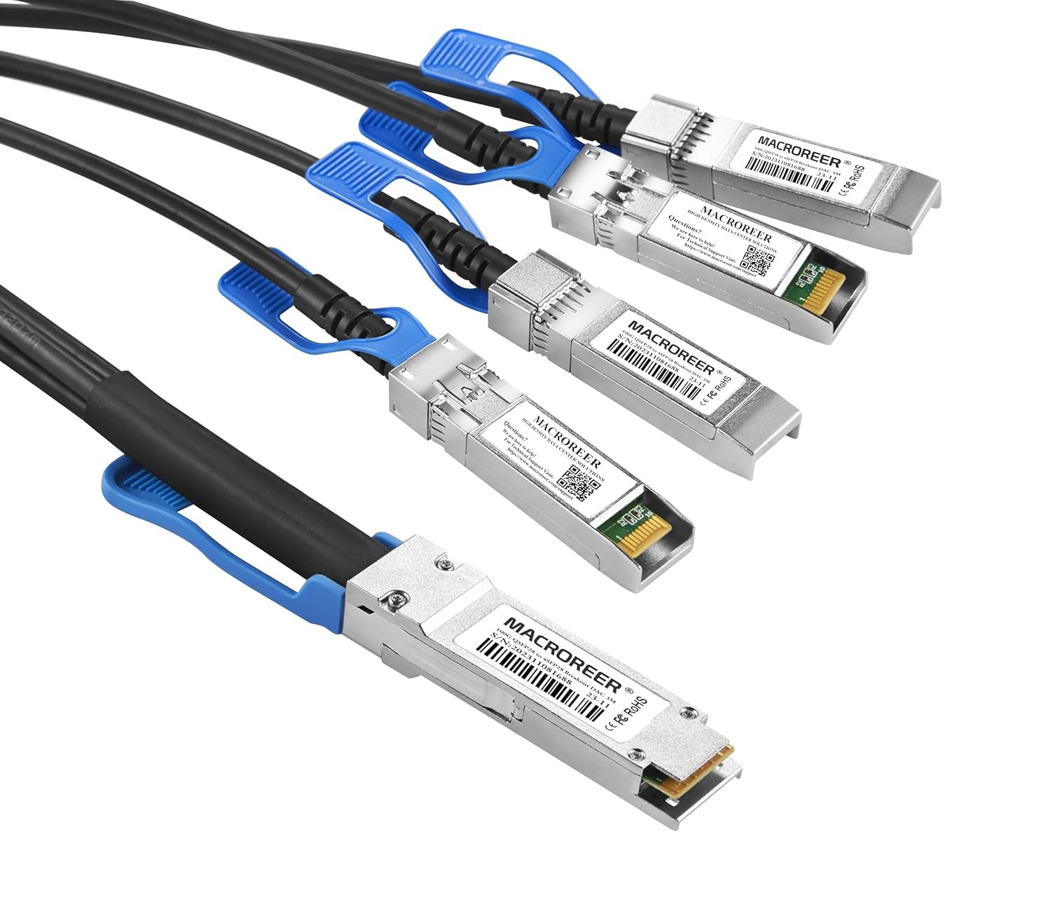 100G QSFP28 Breakout DAC-100GBase QSFP28 to 4 x 25G SFP28 Passive Direct Attach Copper Breakout Cable for Cisco QSFP-4SFP25G-CU1M,1m (3ft)