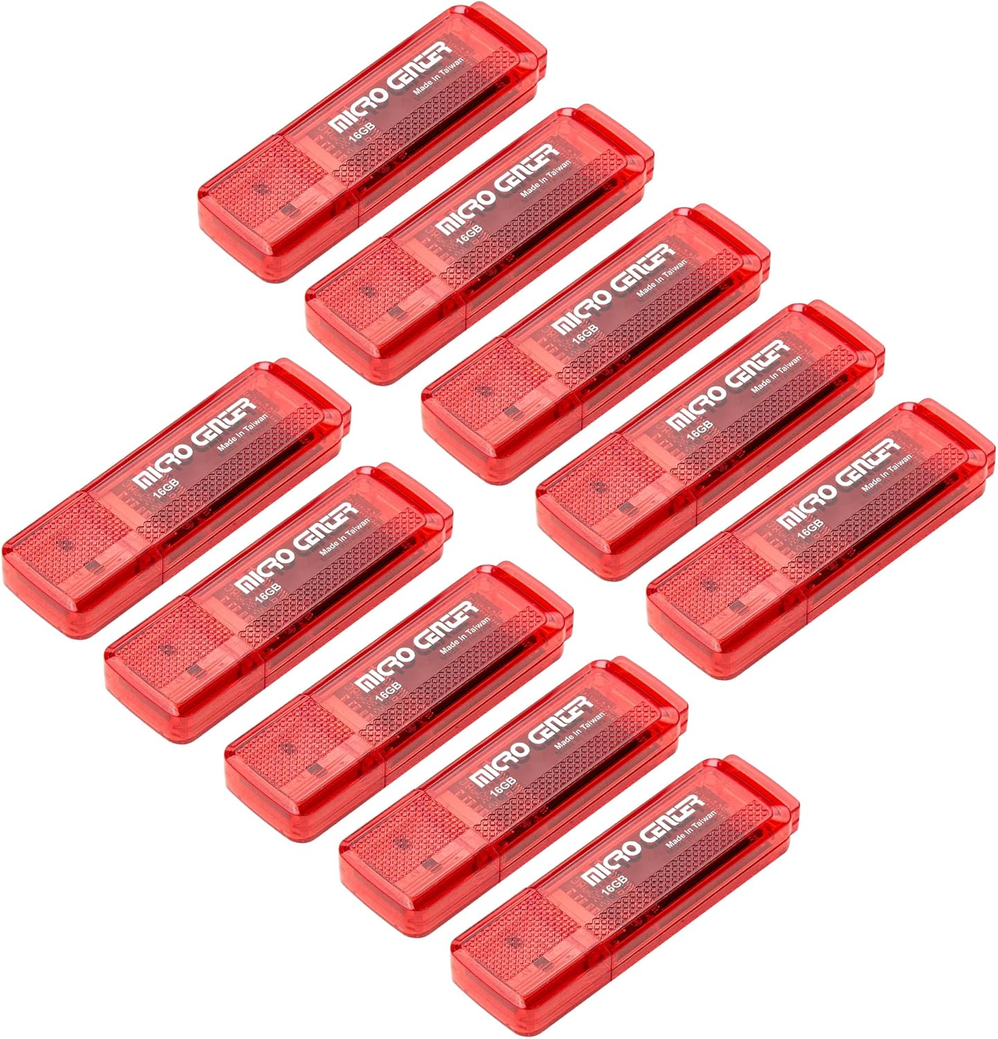 INLAND Micro Center SuperSpeed 10 Pack 16GB USB 3.0 Flash Drive Gum Size Memory Stick Thumb Drive Data Storage Jump Drive, 10X Faster Than USB 2.0 USB Drive (16G 10-Pack)