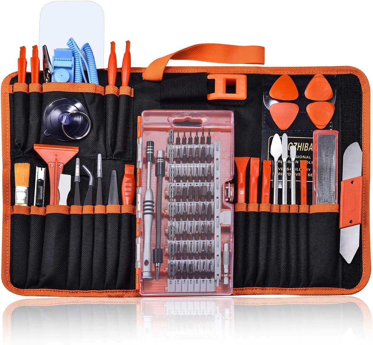 90pcs Electronics Repair Tool Kit Professional, Precision Screwdriver Set Magnetic for Fix Open Pry Cell Phone, Apple iPhone, Computer, PC, Laptop, Tablet, iPad, Mac book with Portable Bag