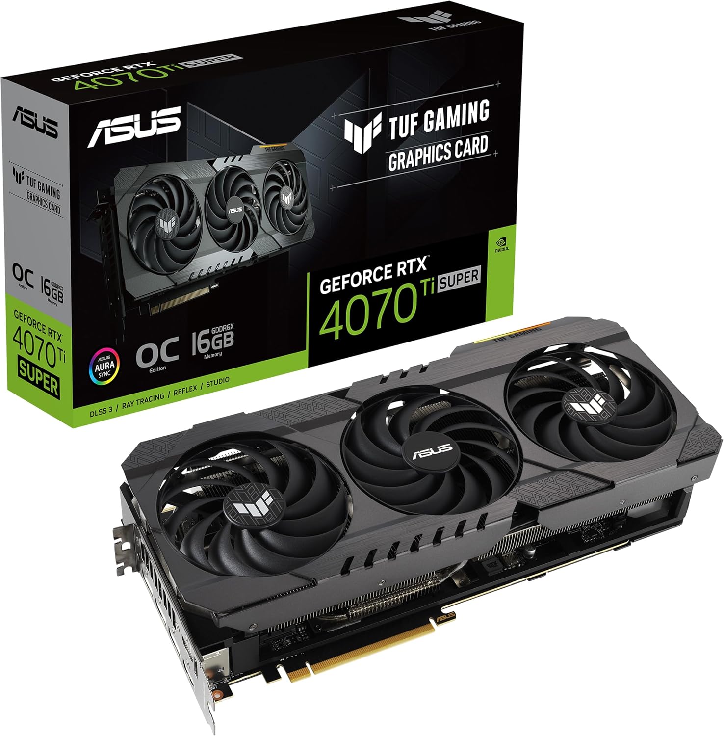 ASUS TUF Gaming GeForce RTX 4070 Ti Super OG OC Edition Gaming Graphics Card (PCIe 4.0, 16GB GDDR6X, DLSS 3, HDMI 2.1a, DisplayPort 1.4a)